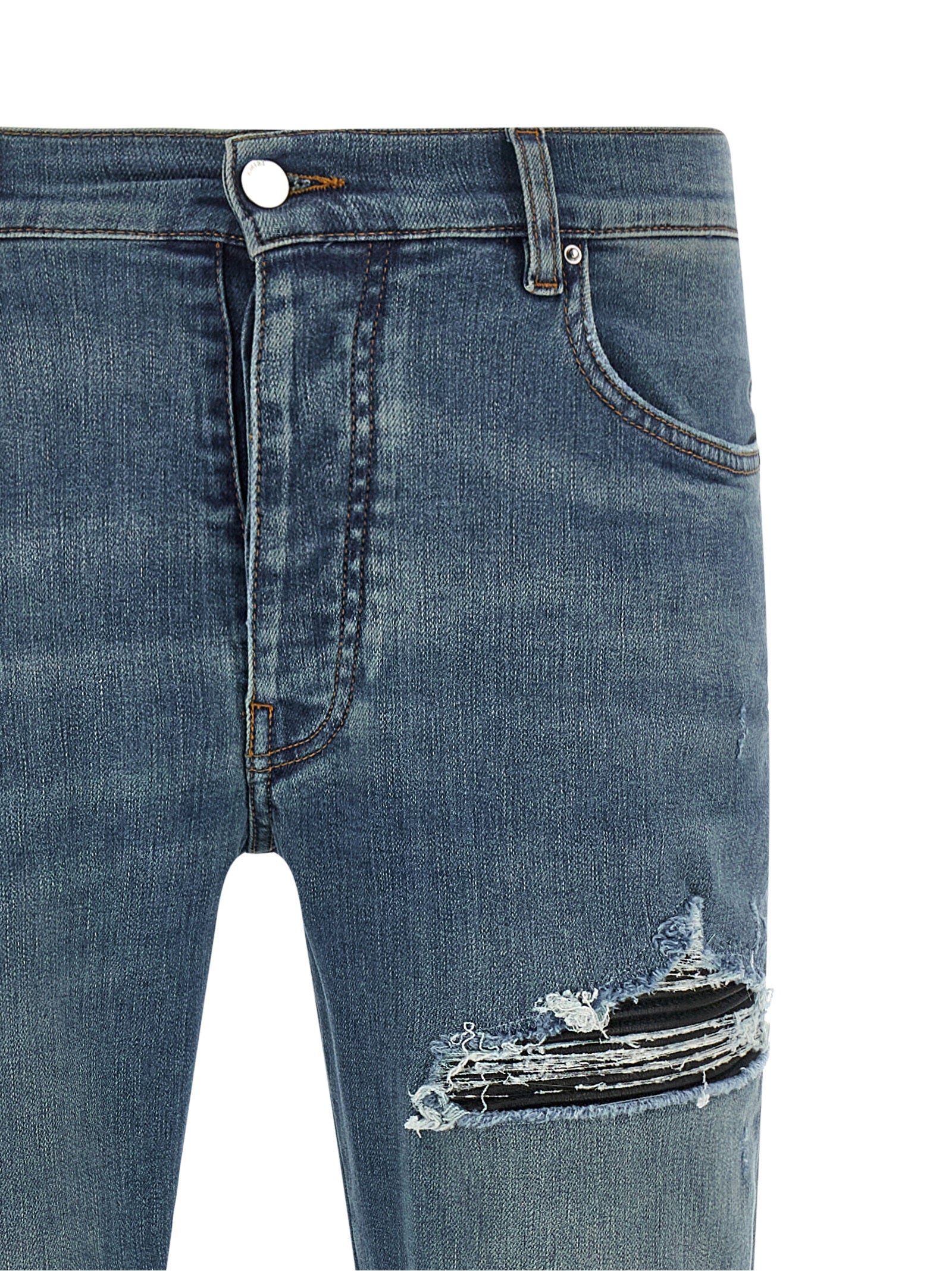 Amiri Blue Cotton Skinny Men's Jeans