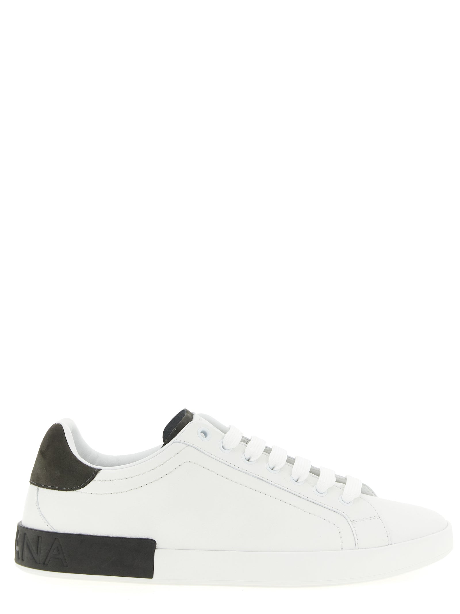 Dolce & Gabbana White Calfskin Low Top Men's Sneakers