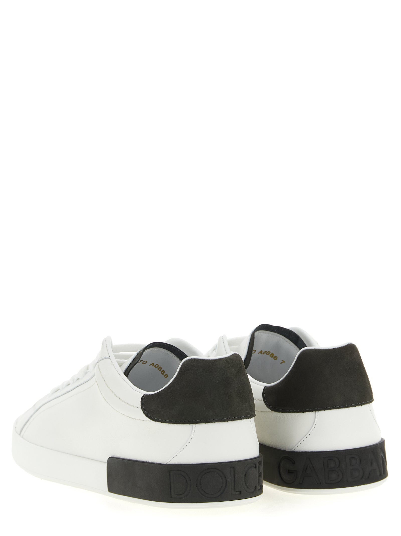 Dolce & Gabbana White Calfskin Low Top Men's Sneakers