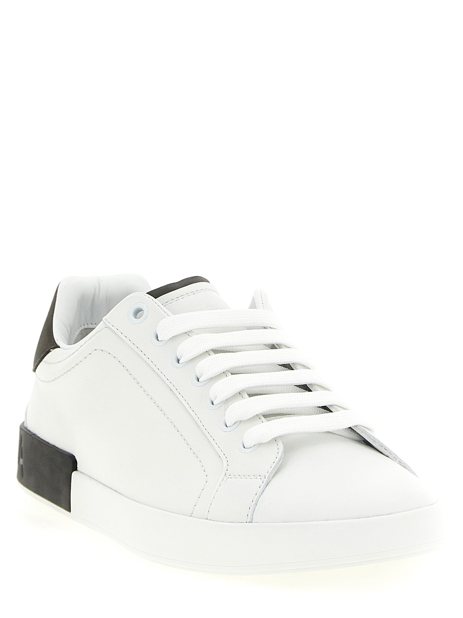Dolce & Gabbana White Calfskin Low Top Men's Sneakers