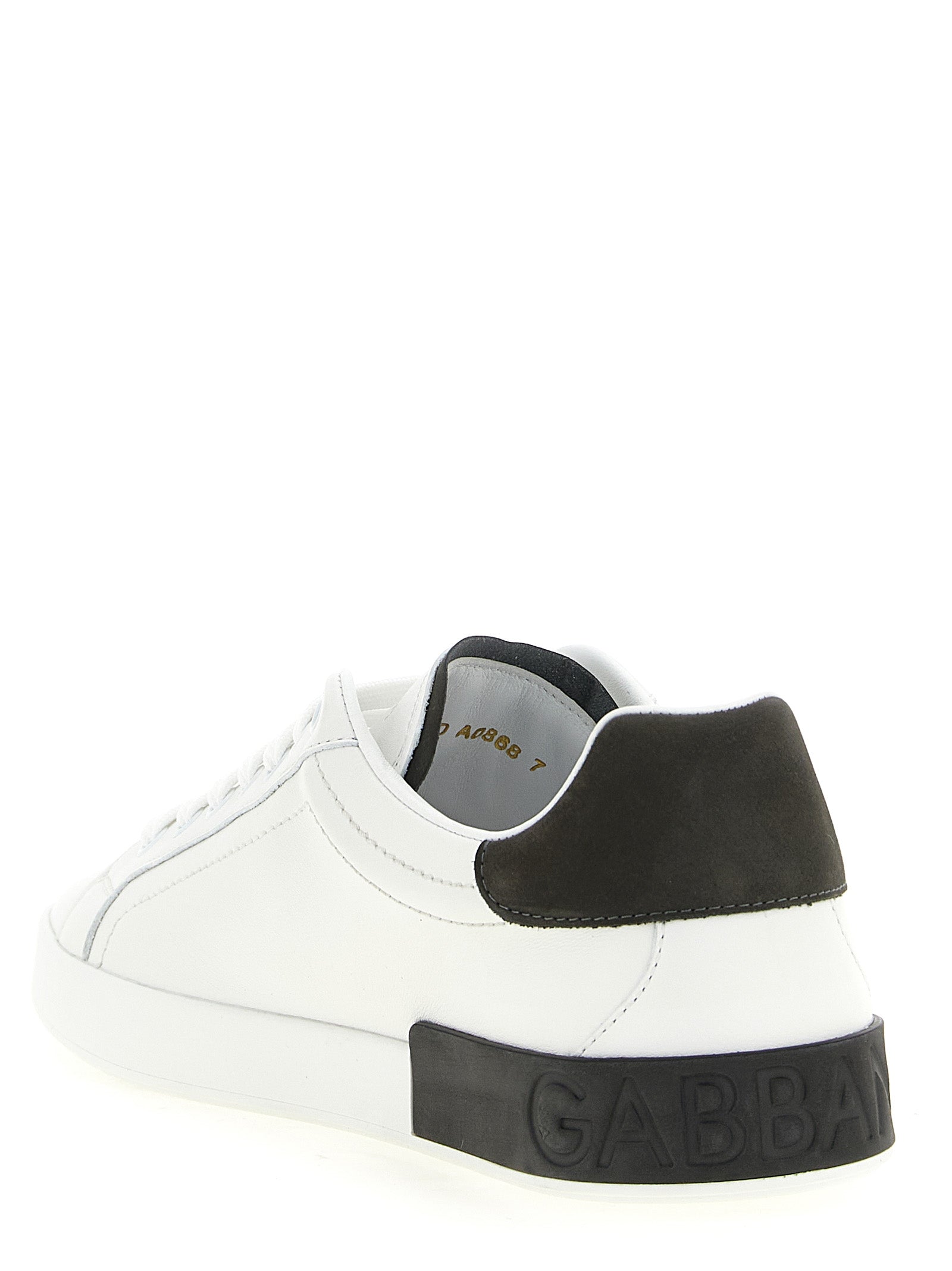 Dolce & Gabbana White Calfskin Low Top Men's Sneakers