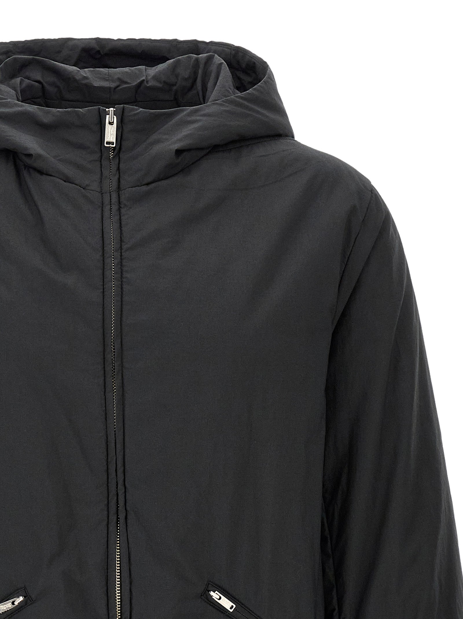 Undercover Black Cotton Full-Length Men's Jacket