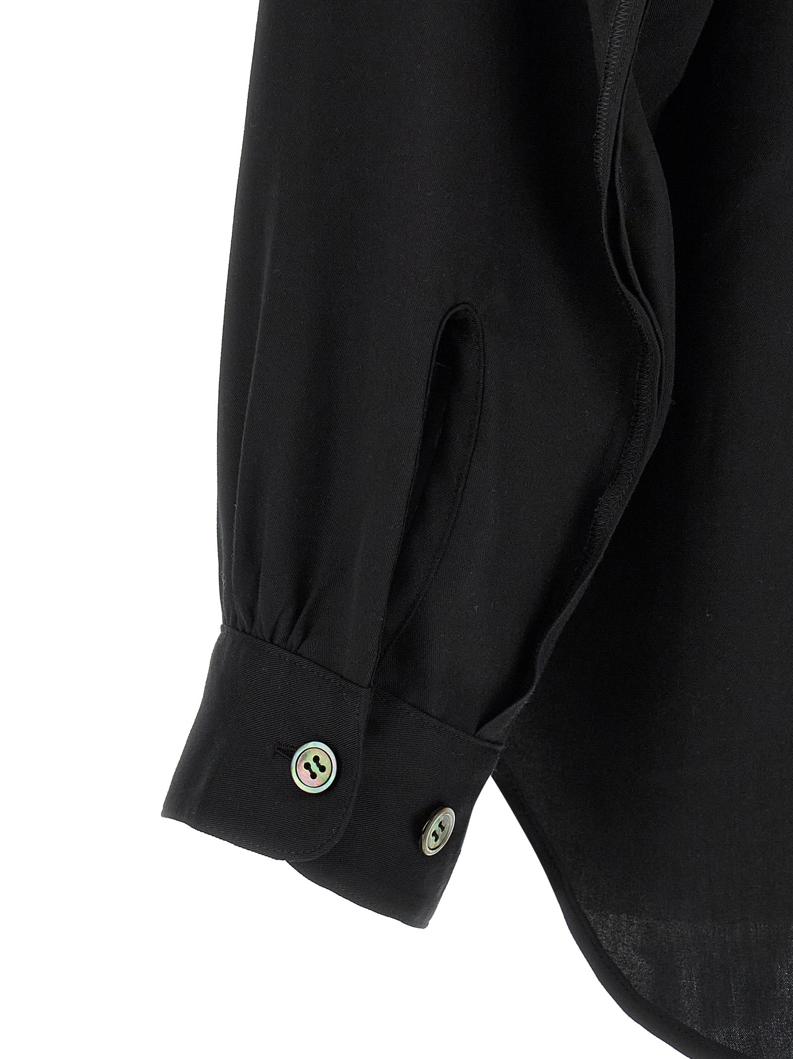 Undercover Black Rayon Men's Blouse