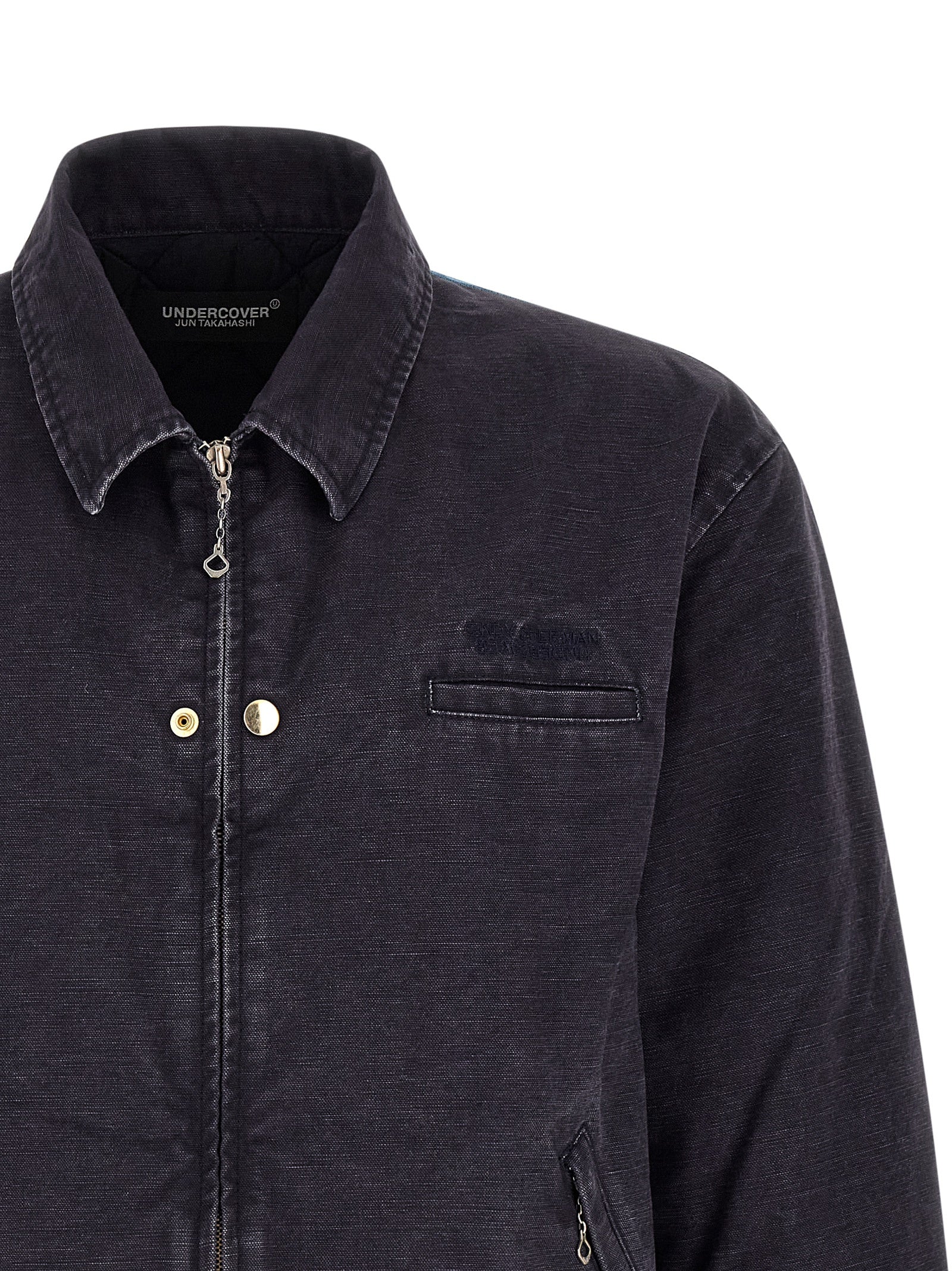 Undercover Blue Cotton Full-Length Men's Jacket
