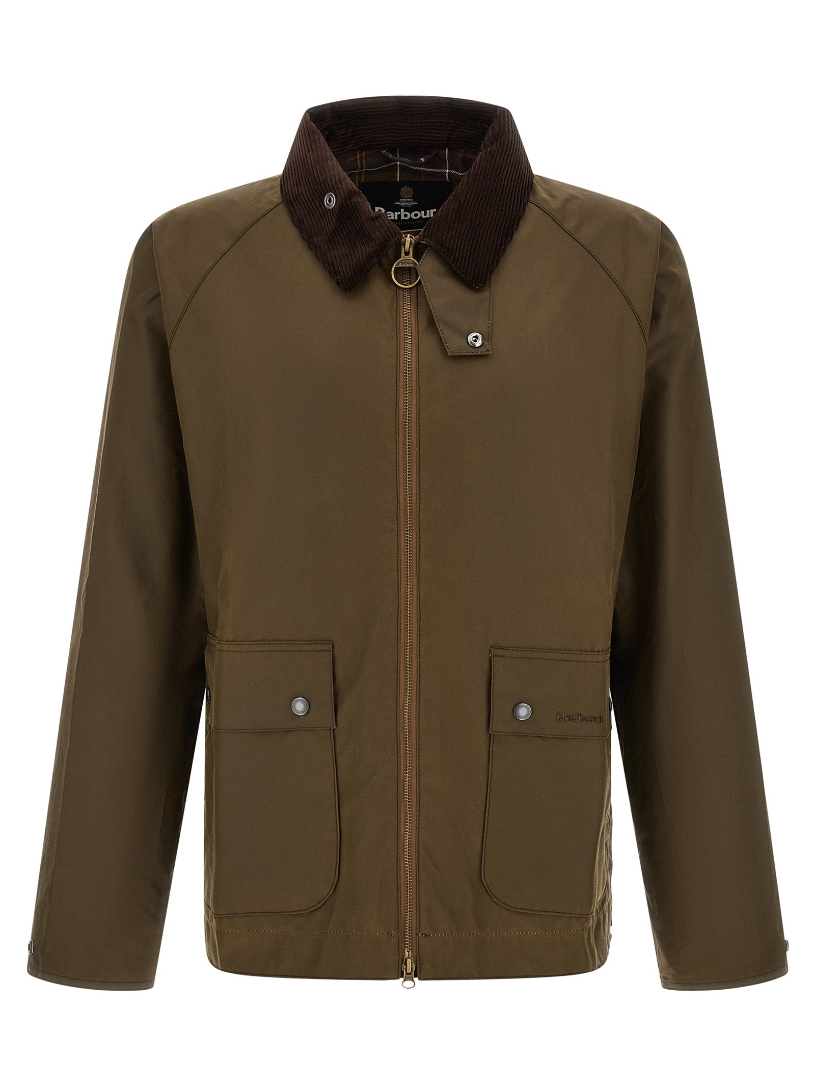 Barbour Brown Cotton Full-Length Men's Jacket