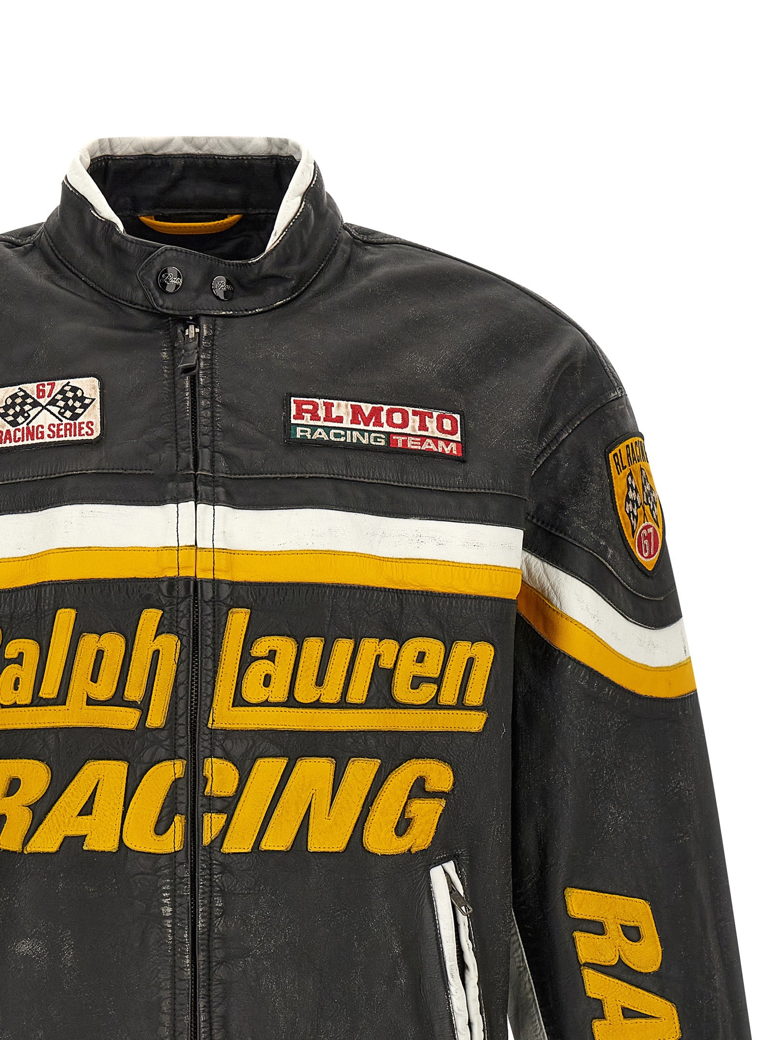 Polo Ralph Lauren Black Cowhide Leather Men's Jacket