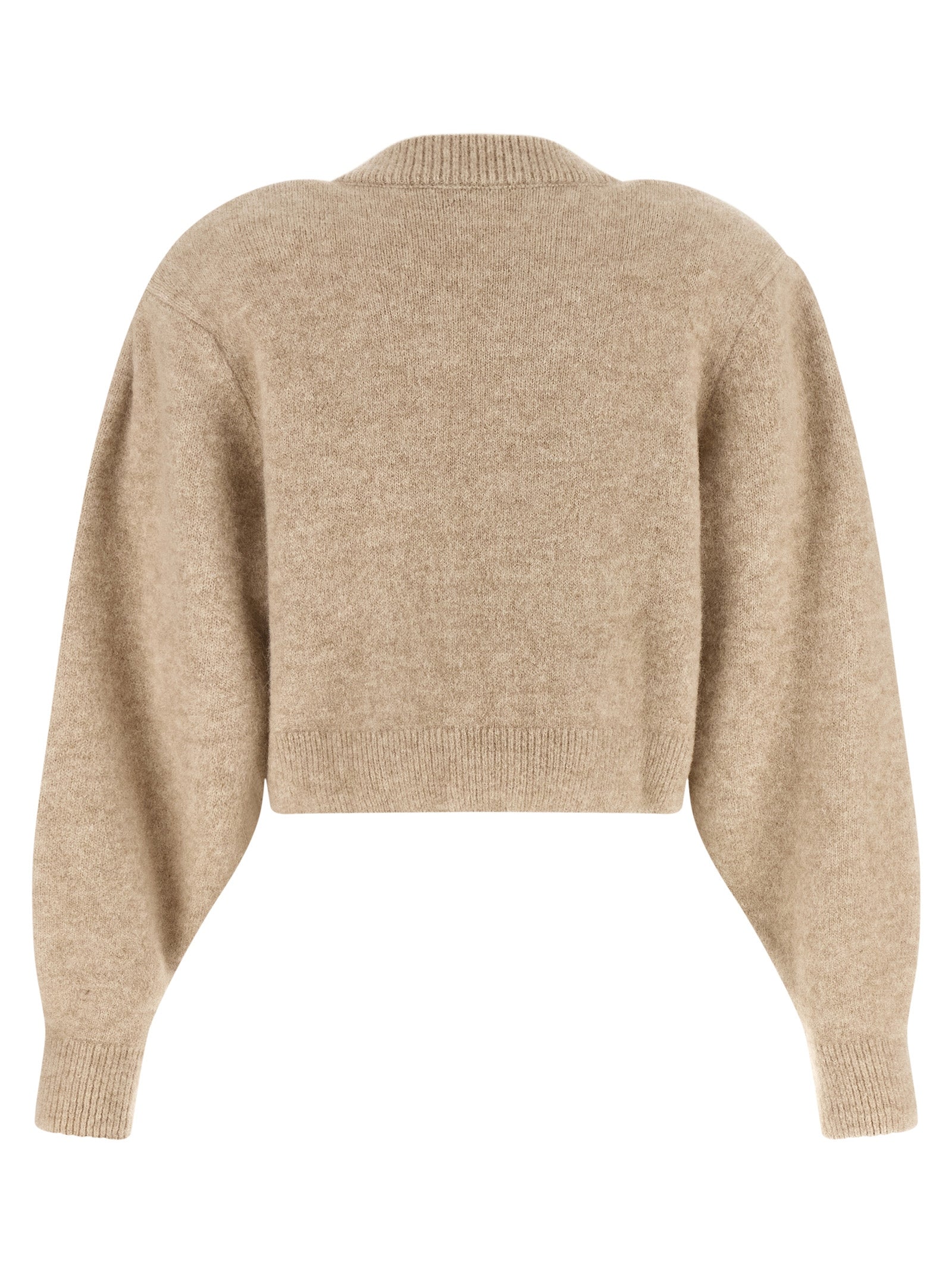 ROTATE BIRGER CHRISTENSEN Beige Wool Women's Cardigan