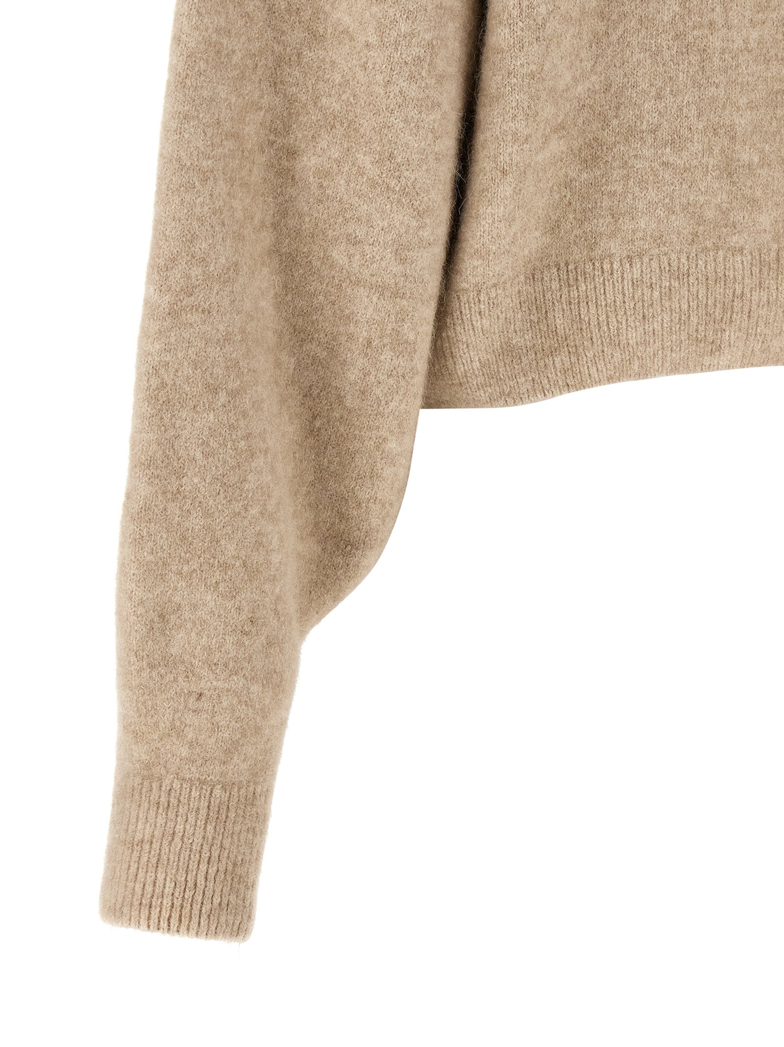 ROTATE BIRGER CHRISTENSEN Beige Wool Women's Cardigan