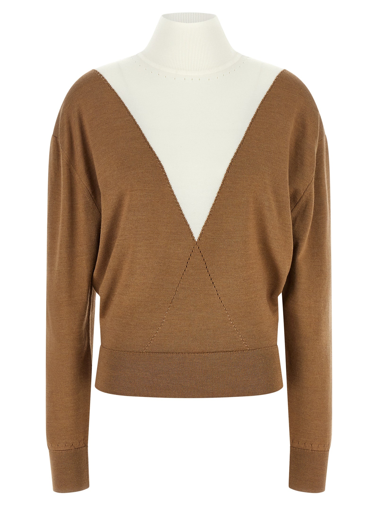 Paco Rabanne Beige Virgin Wool Women's Cardigan