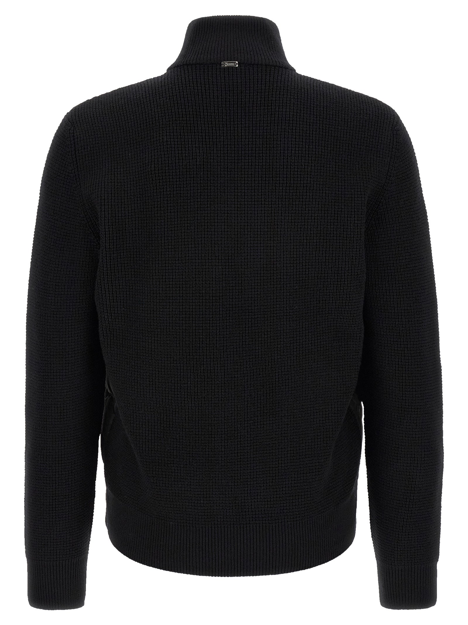 Herno Black Wool Full-Length Men's Jacket