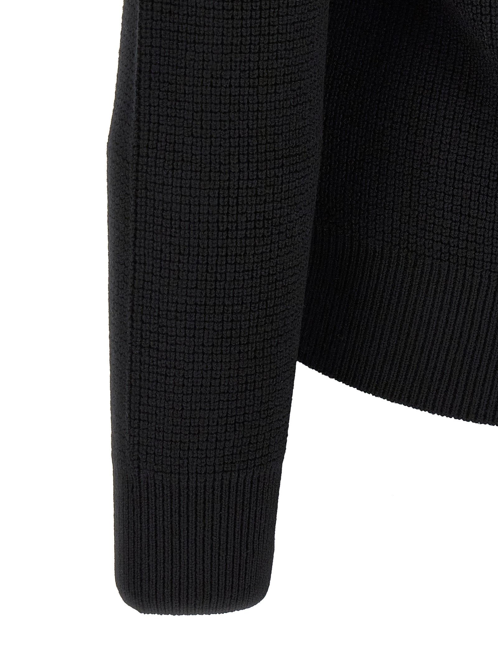 Herno Black Wool Full-Length Men's Jacket