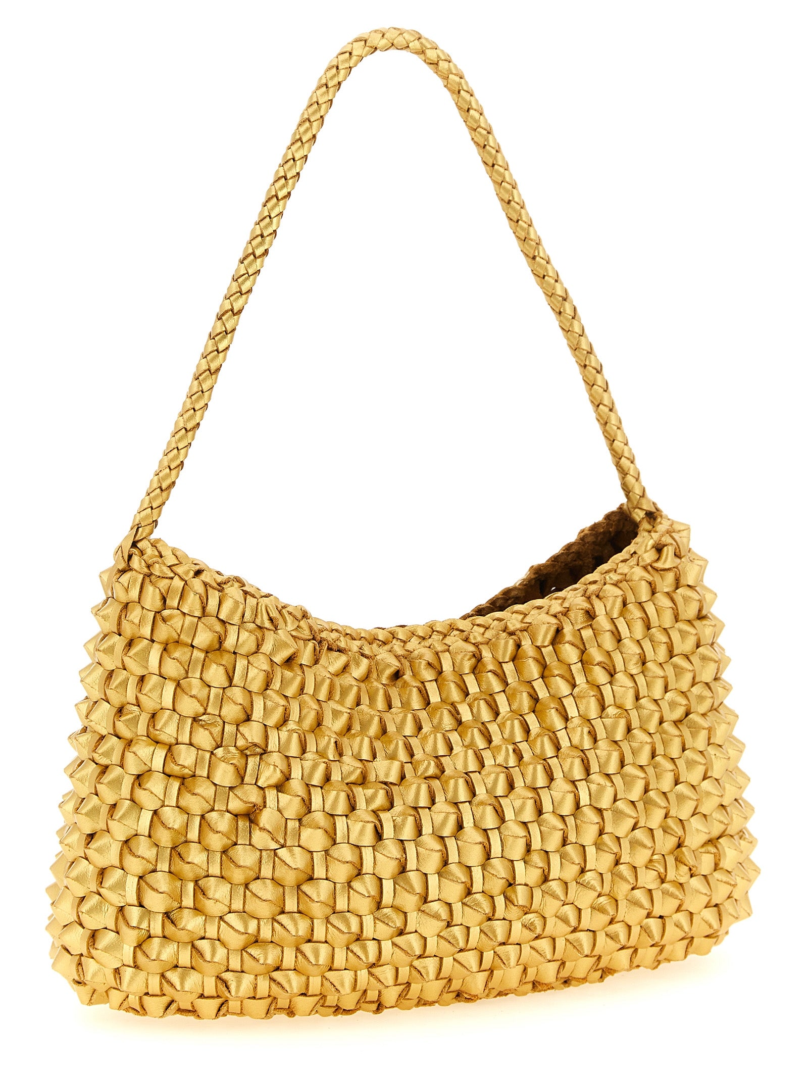 Dragon Diffusion Gold Cowhide Shoulder Women's Bag
