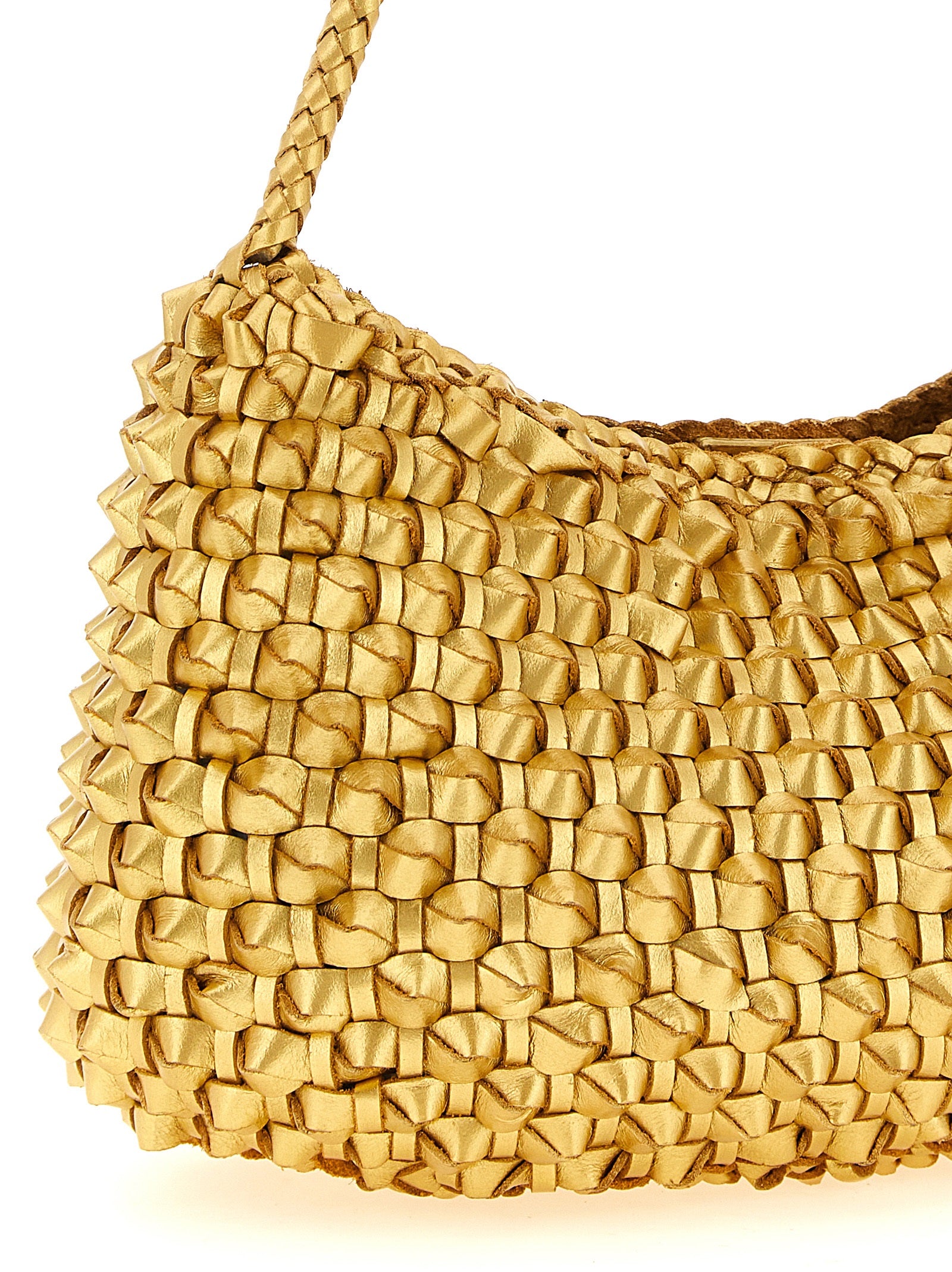 Dragon Diffusion Gold Cowhide Shoulder Women's Bag