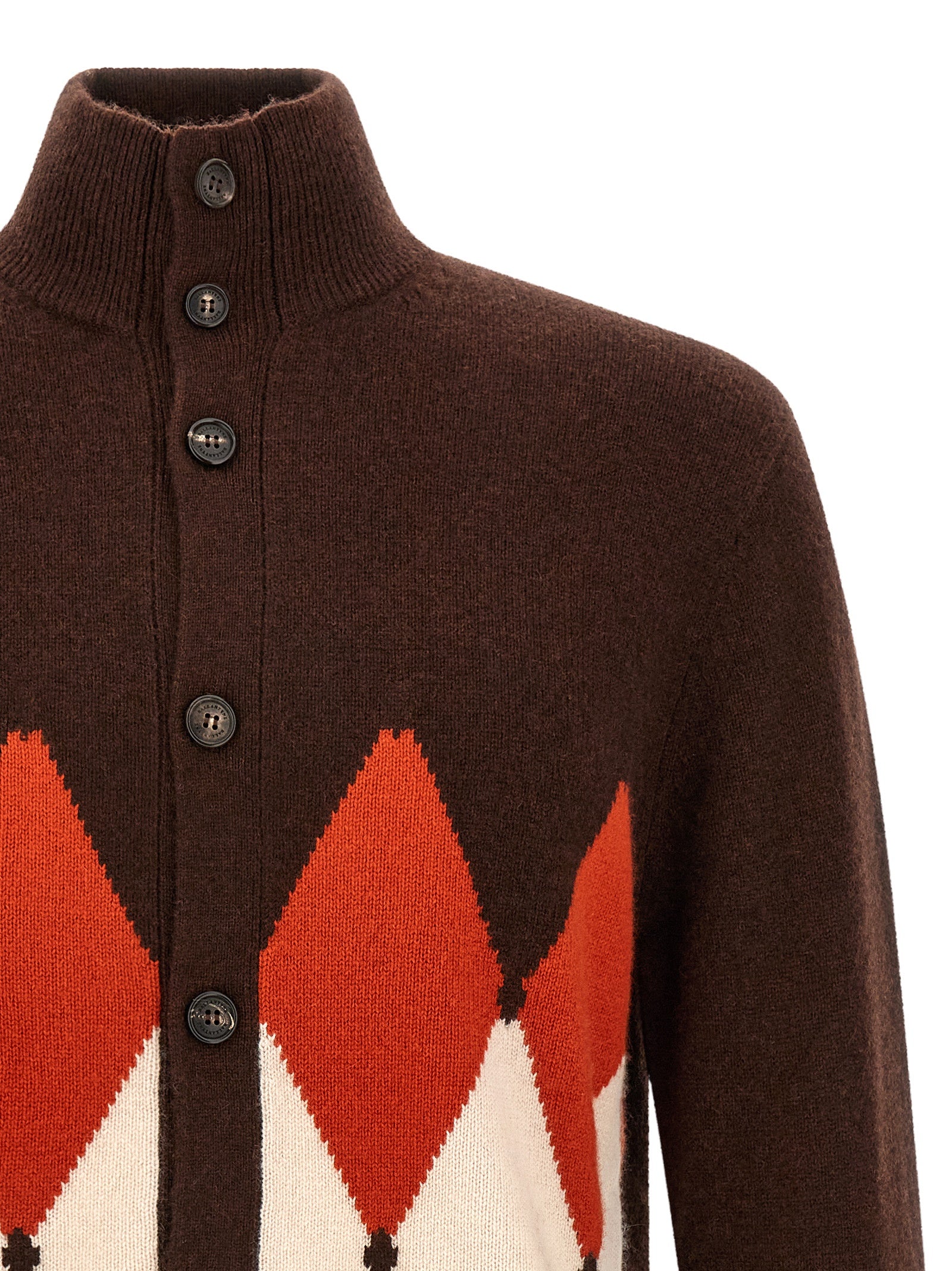 Ballantyne Brown Cashmere Men's Cardigan