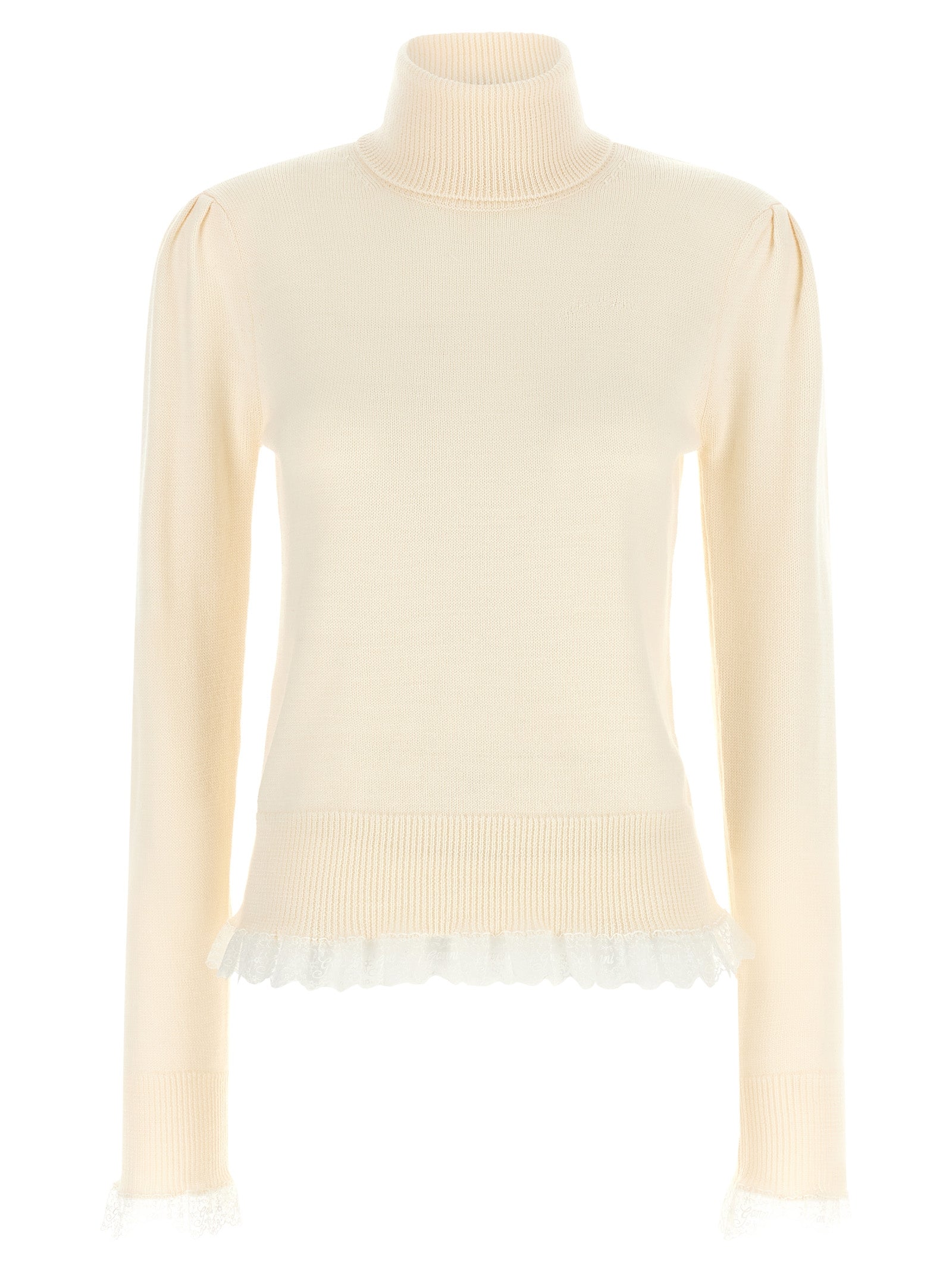 Ganni White Merino Wool Women's Cardigan