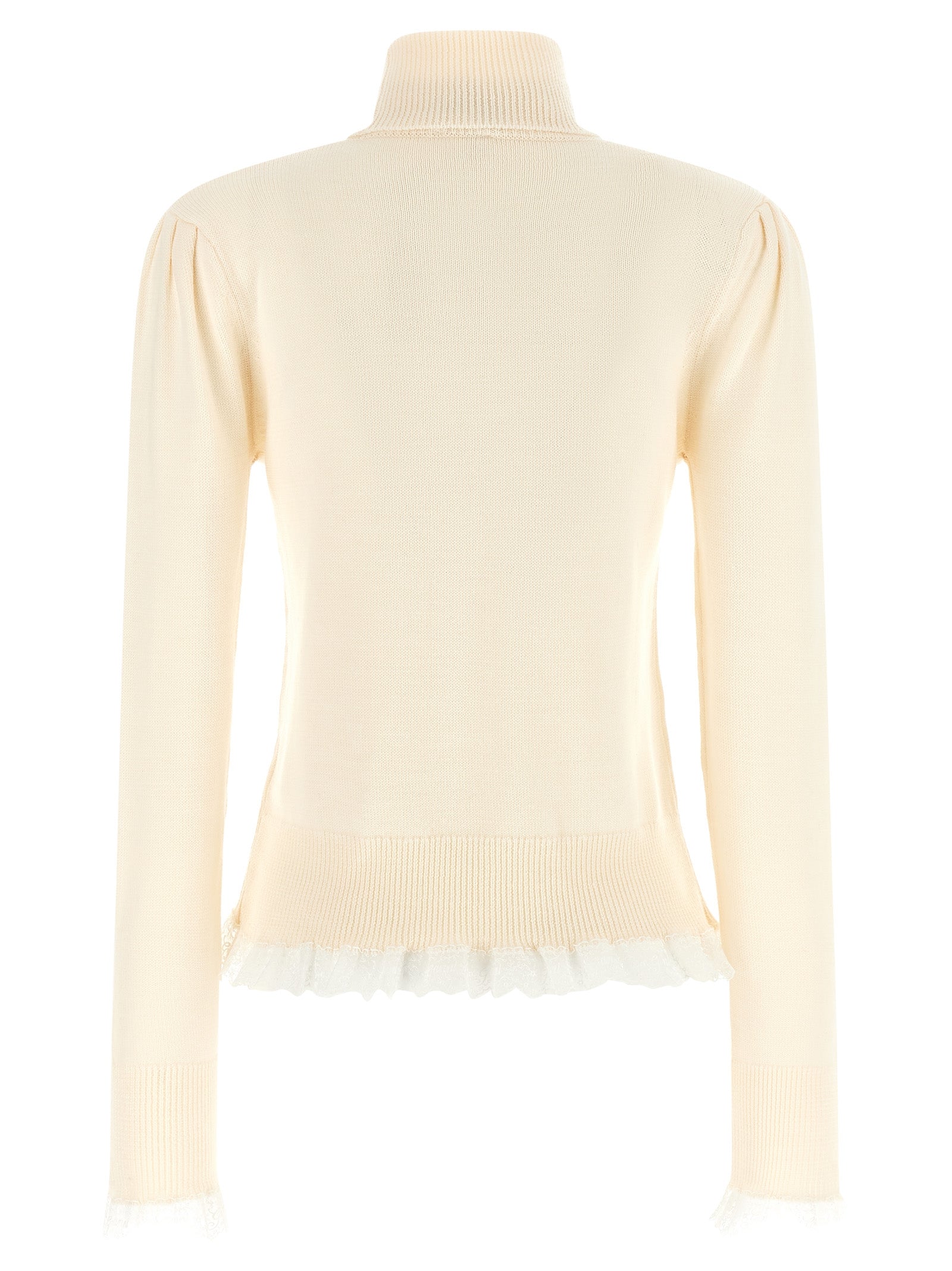 Ganni White Merino Wool Women's Cardigan