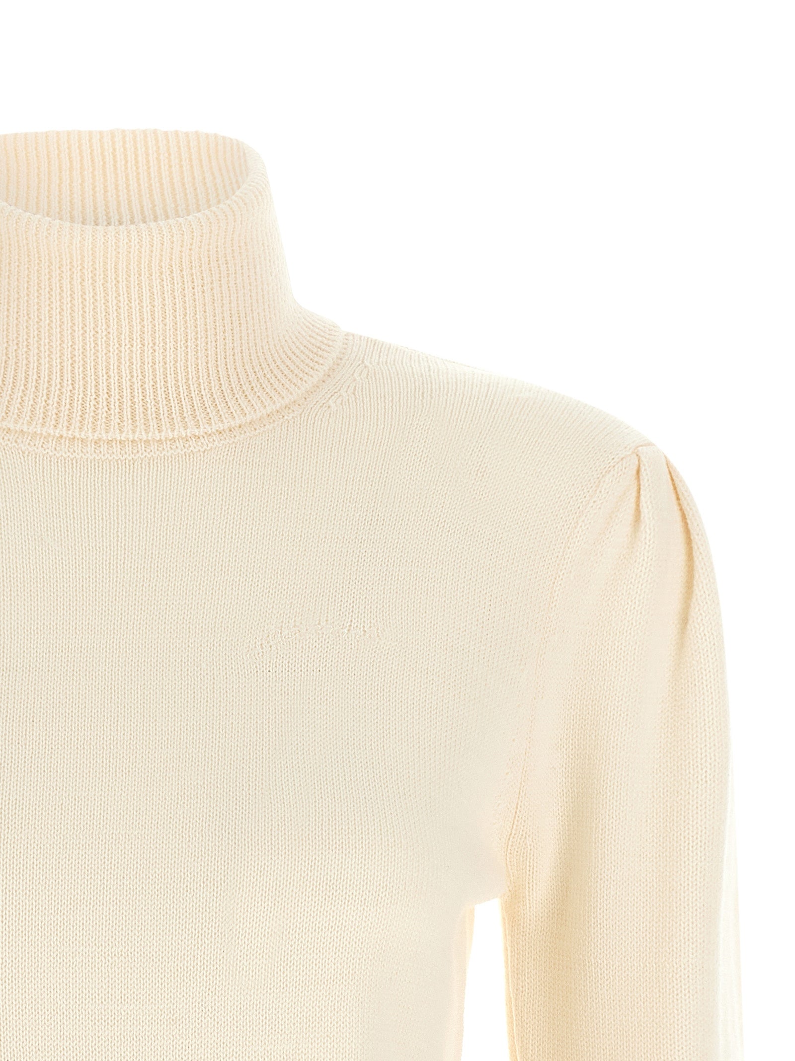 Ganni White Merino Wool Women's Cardigan