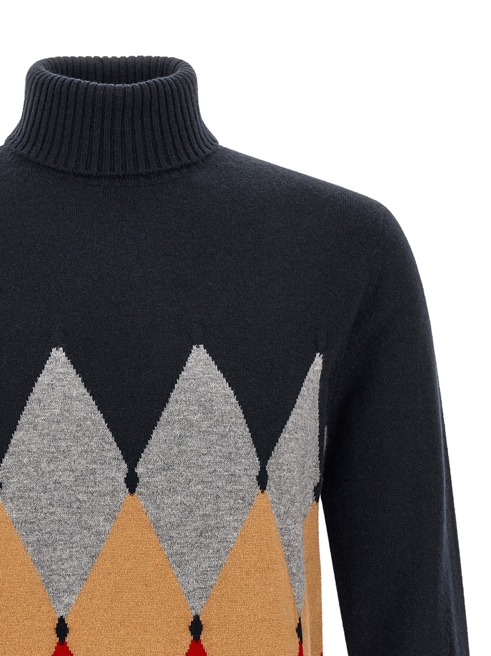 Ballantyne Blue Cashmere Men's Cardigan