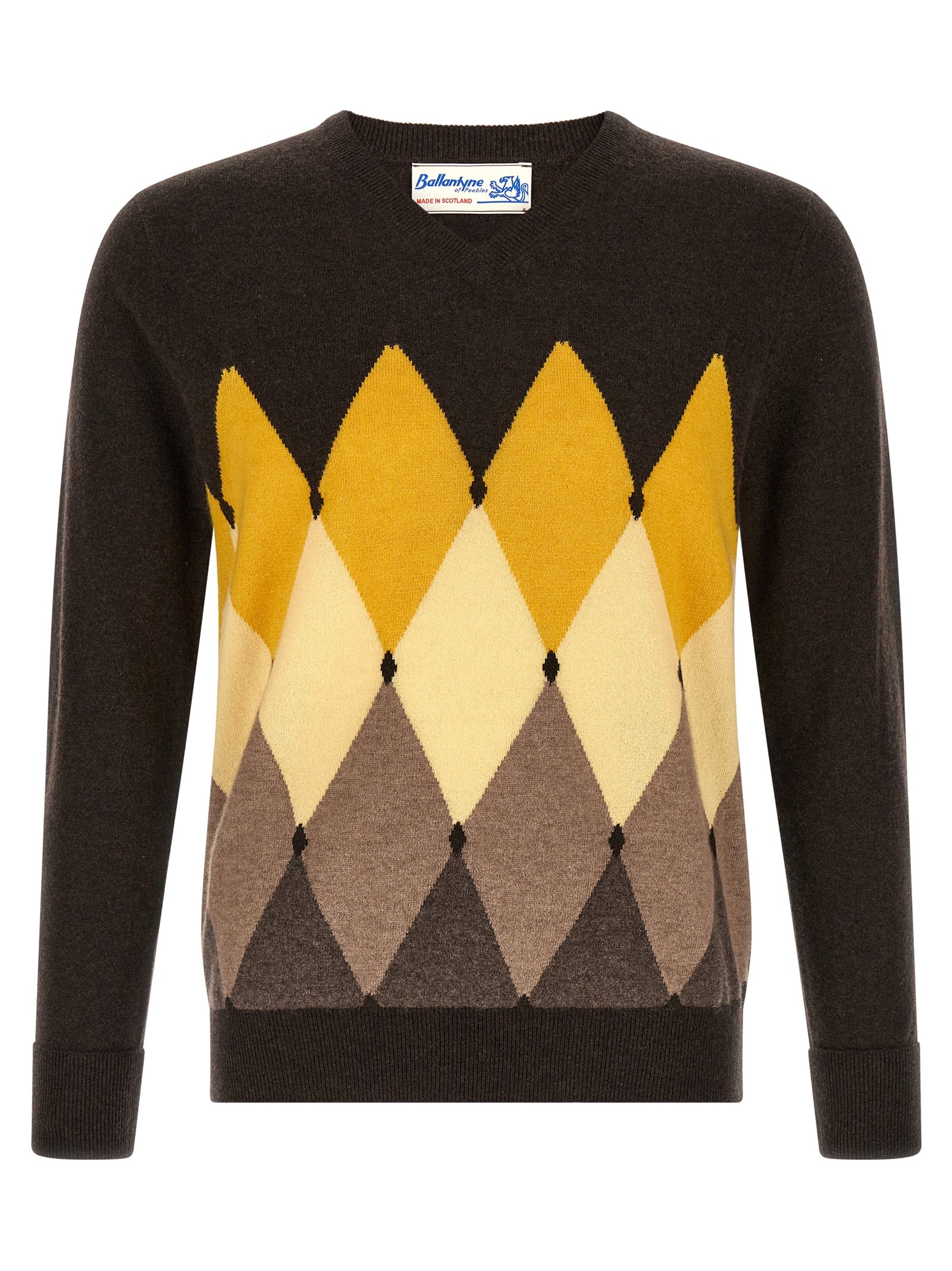Ballantyne Brown Cashmere Men's Cardigan