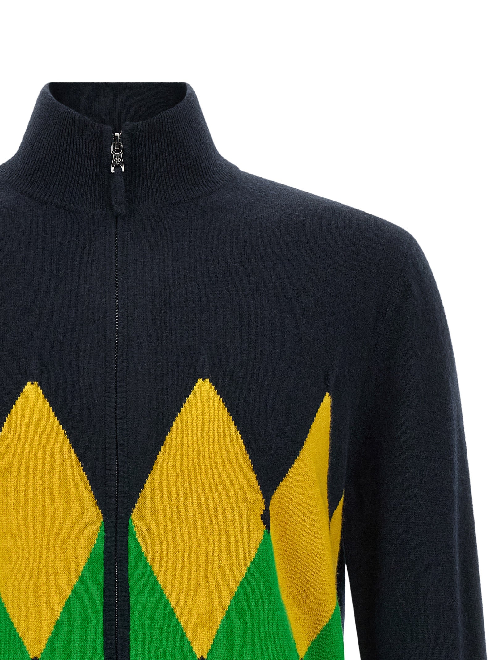 Ballantyne Blue Cashmere Men's Cardigan