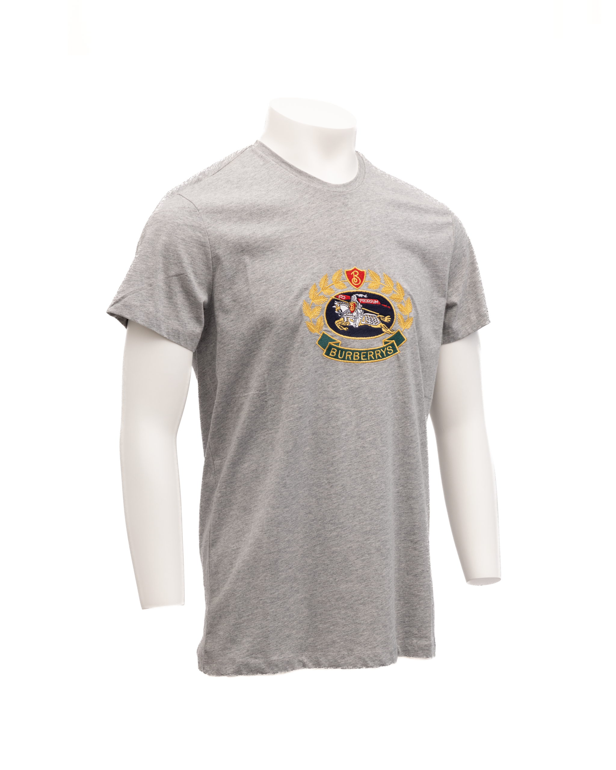 Burberry Grey Cotton Men's T-Shirt