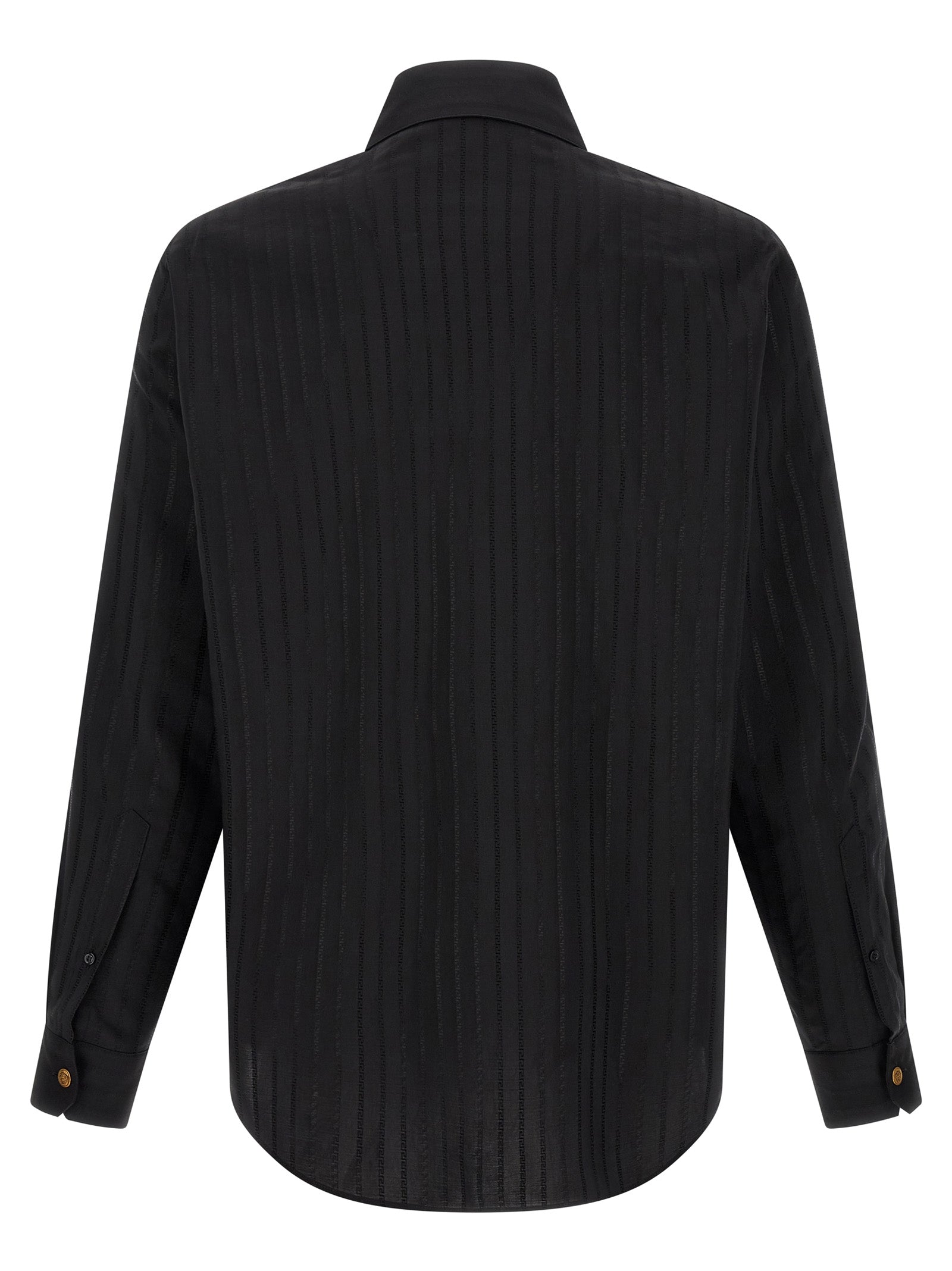 Versace Black Cotton Men's Blouse