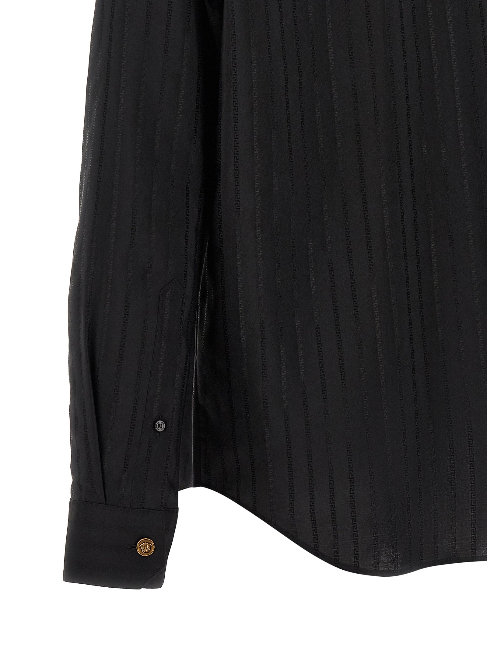Versace Black Cotton Men's Blouse