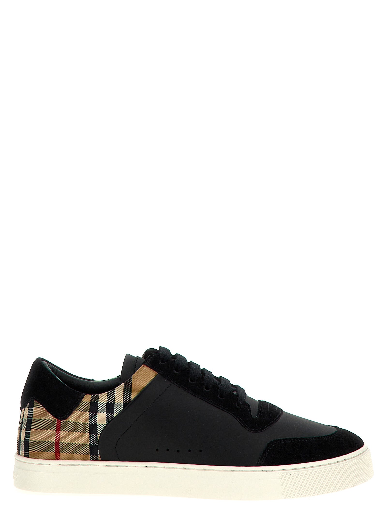 Burberry Black Calfskin Low Top Men's Sneakers