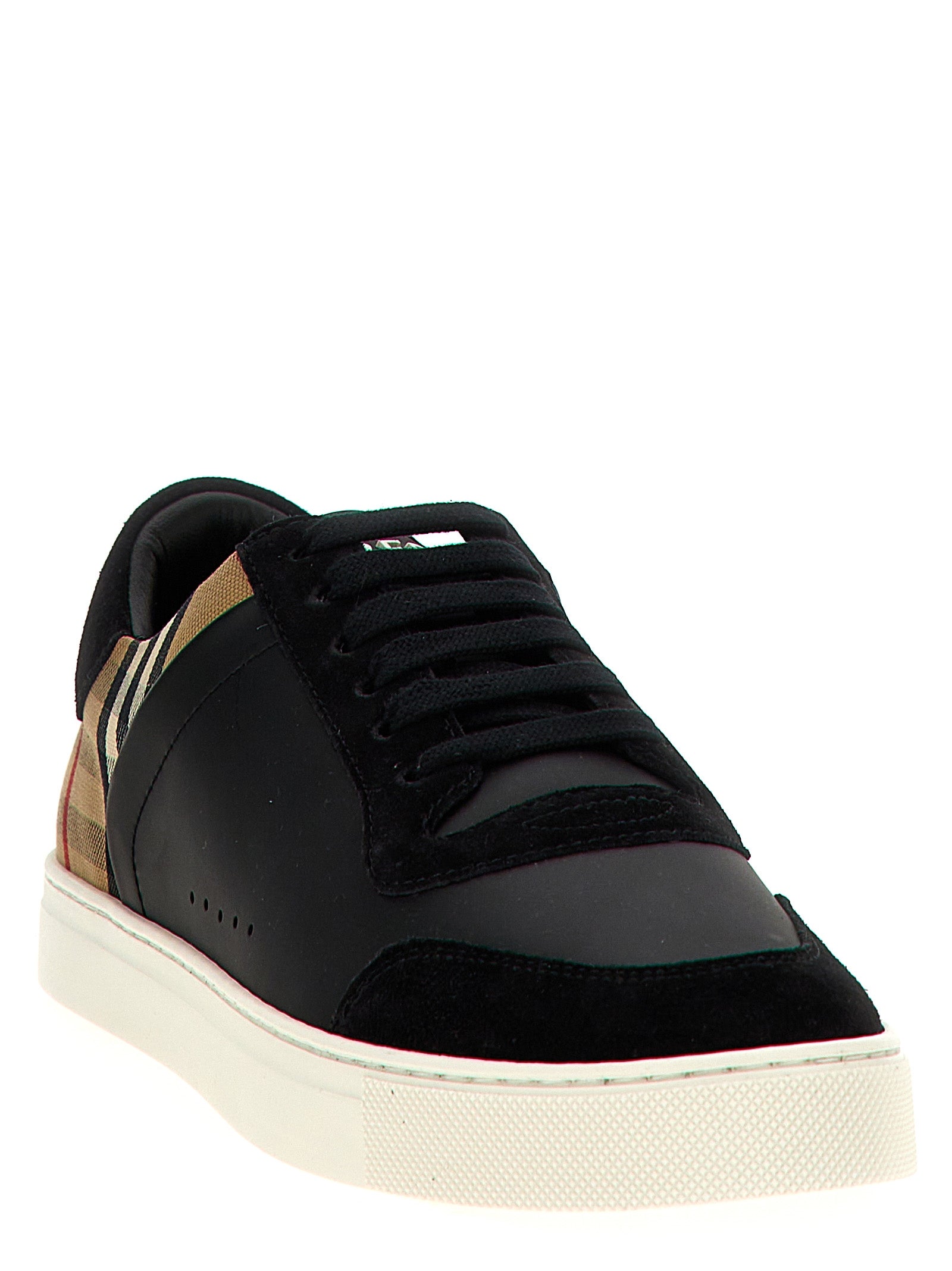 Burberry Black Calfskin Low Top Men's Sneakers