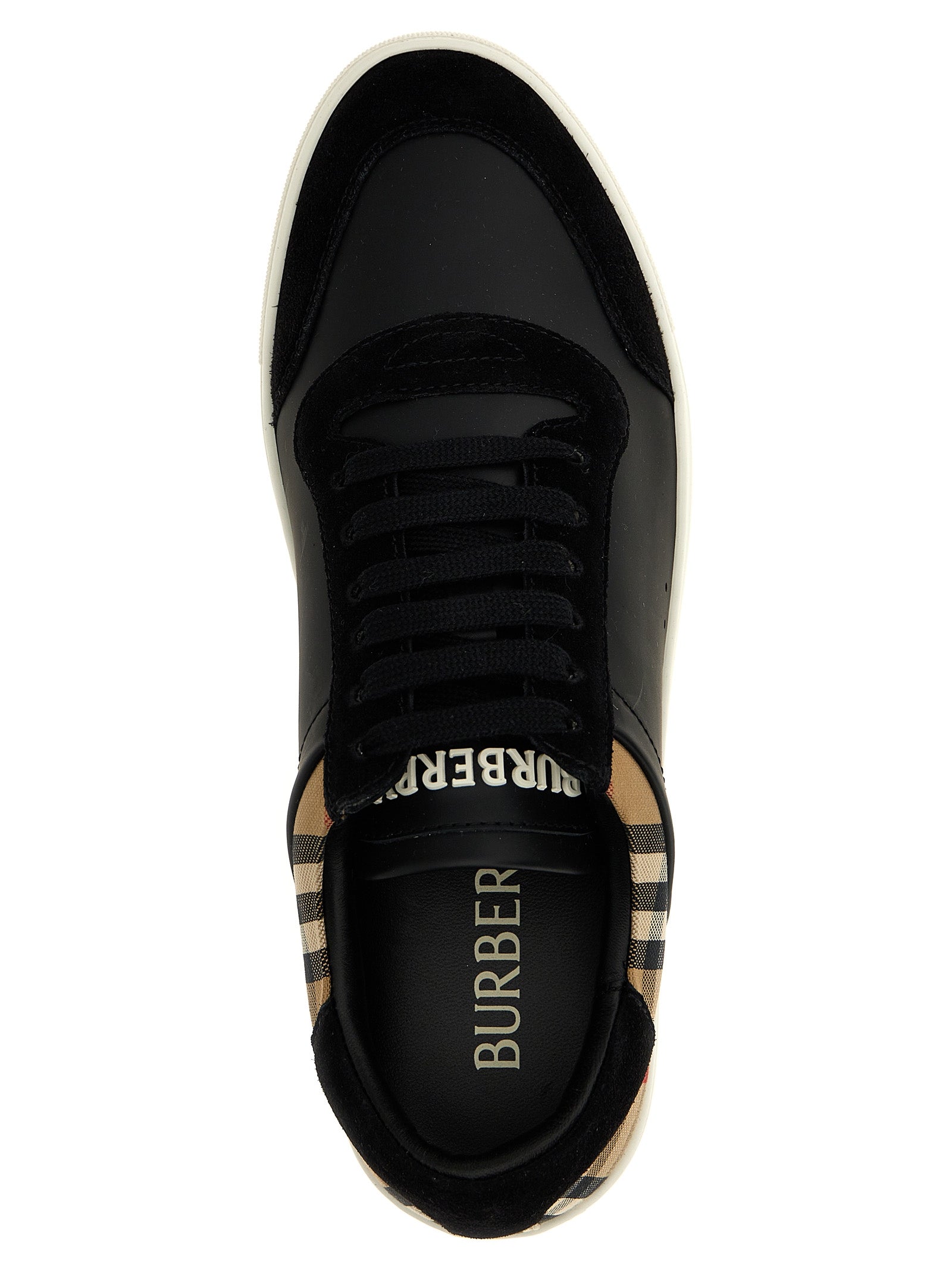 Burberry Black Calfskin Low Top Men's Sneakers
