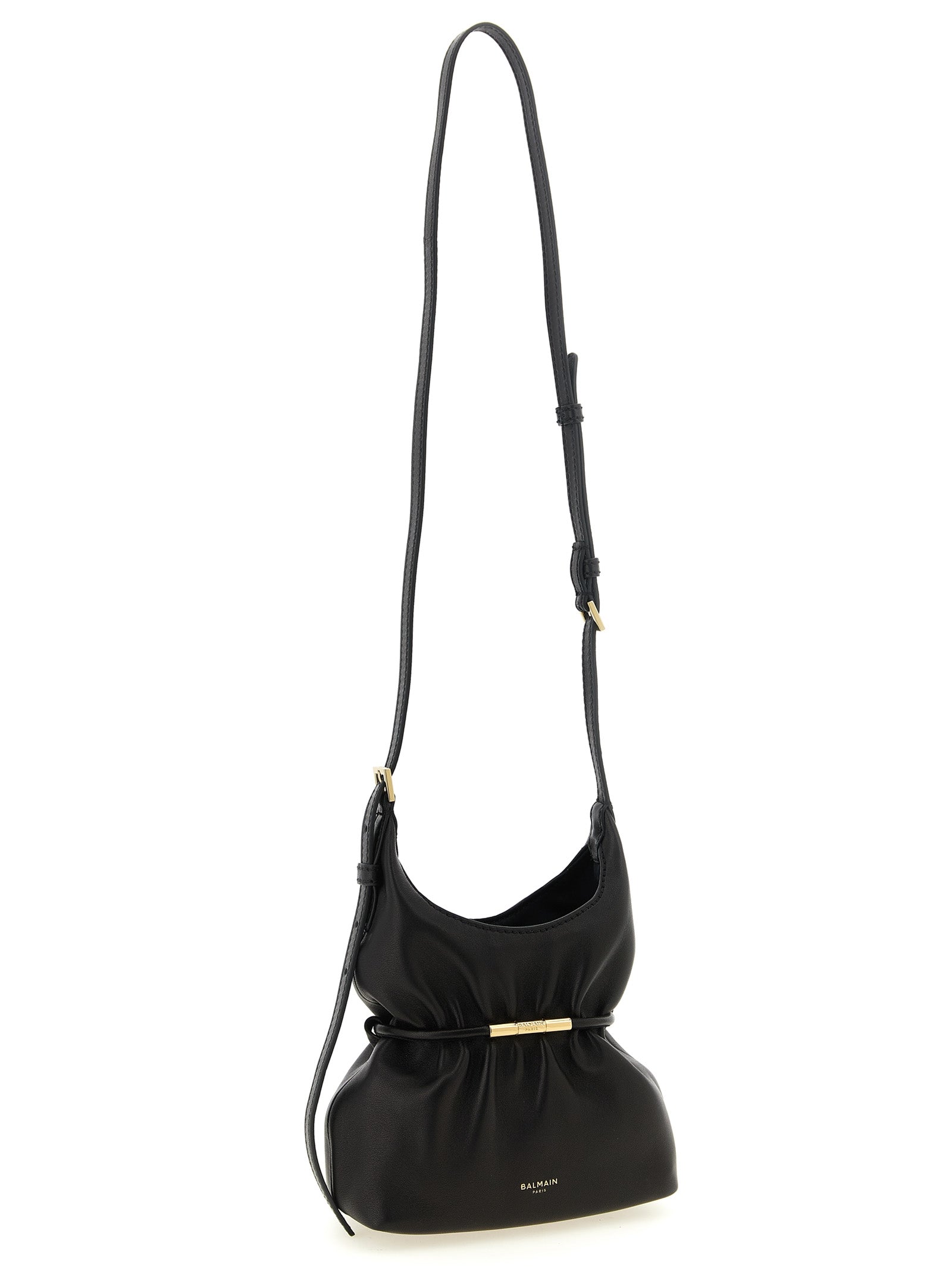 Balmain Black Lamb Leather Women's Handbag