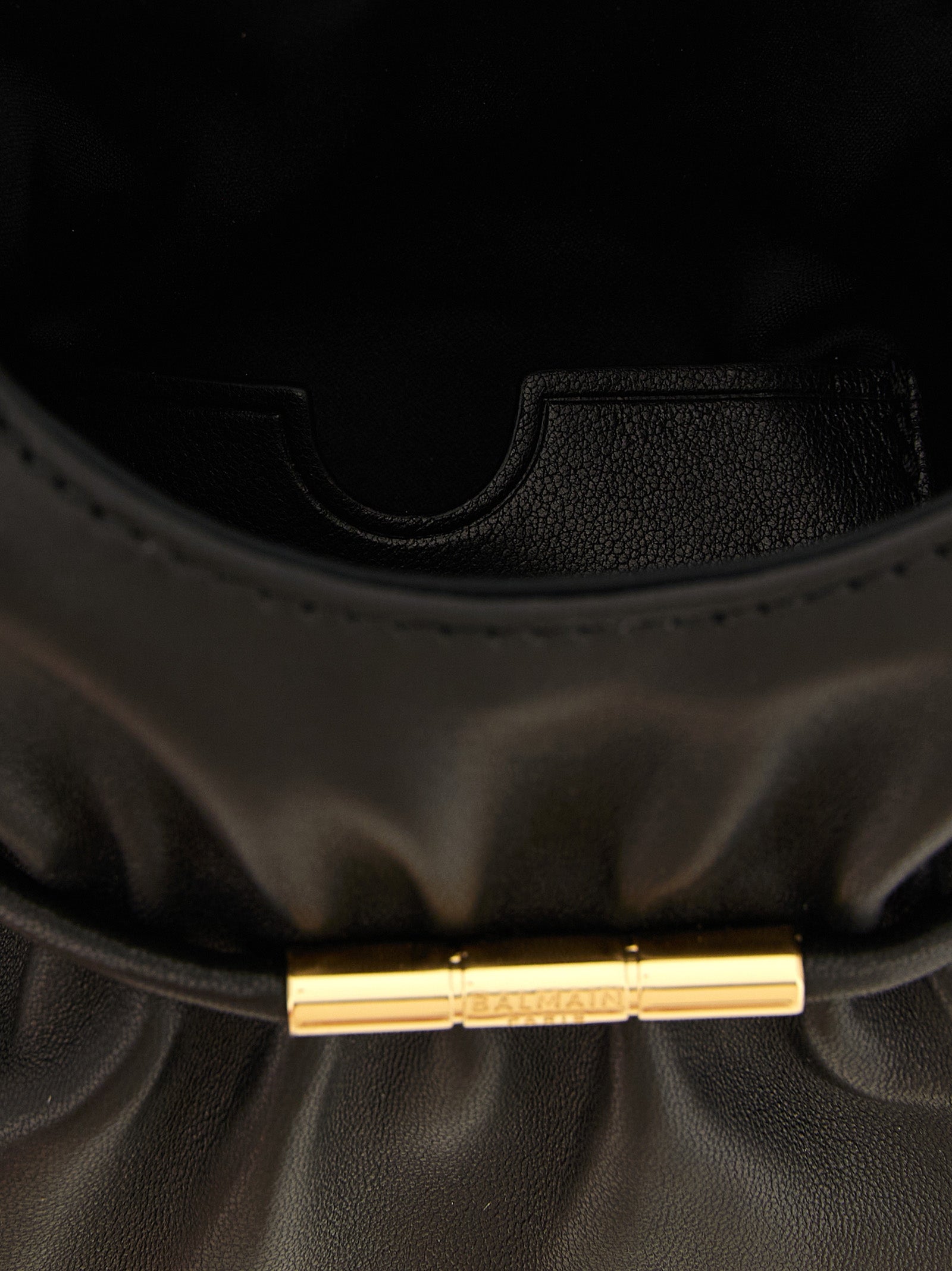 Balmain Black Lamb Leather Women's Handbag
