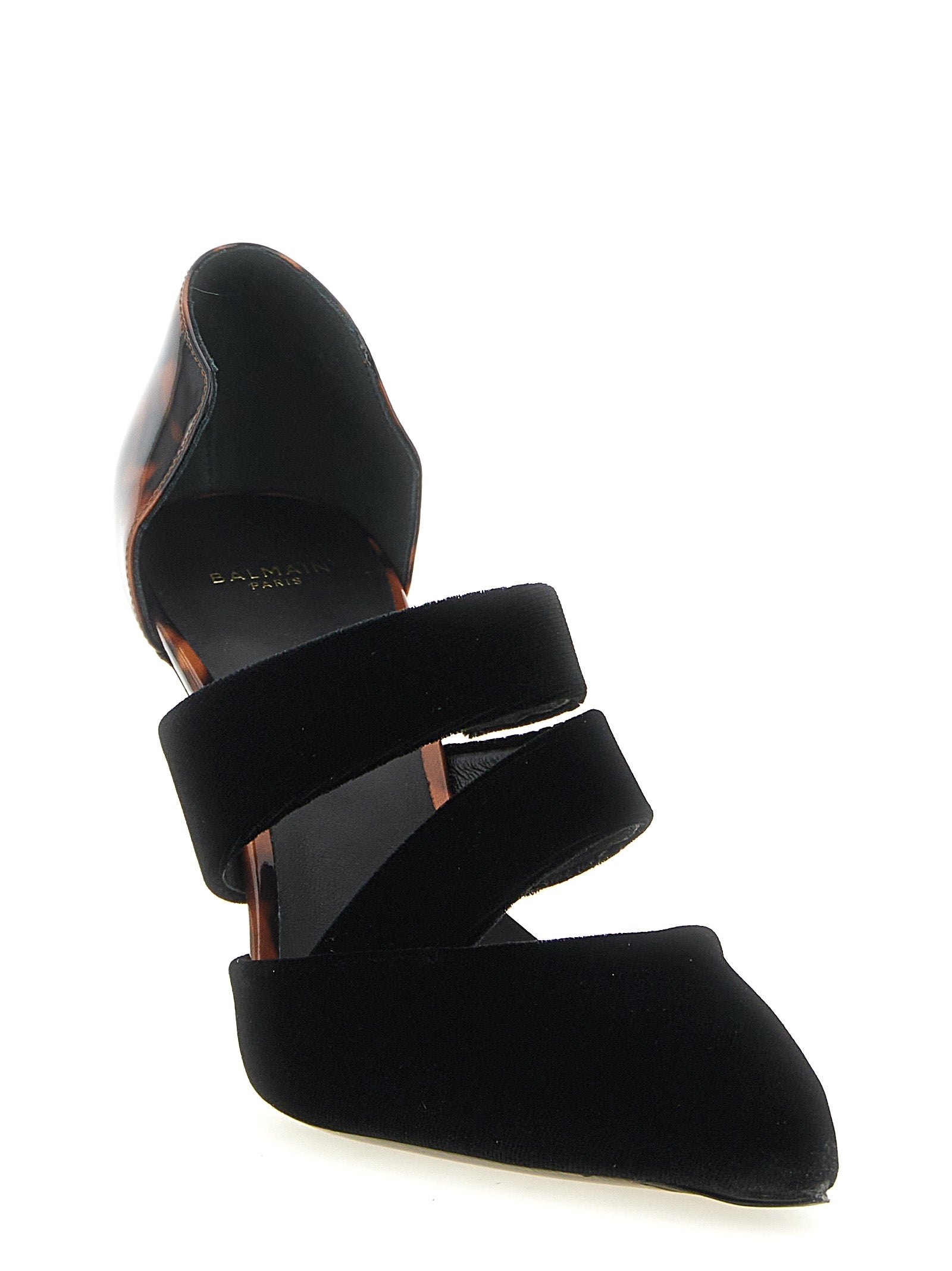 Balmain Black Viscose High Heel Women's Pumps