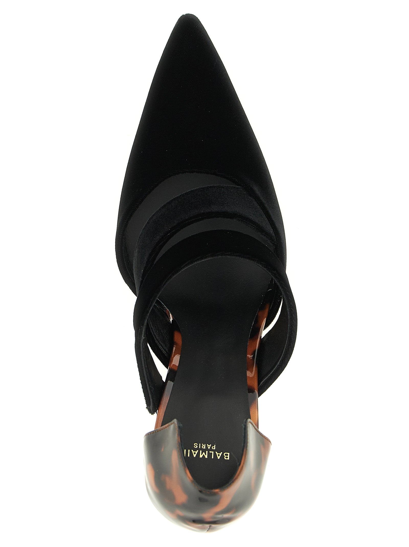 Balmain Black Viscose High Heel Women's Pumps