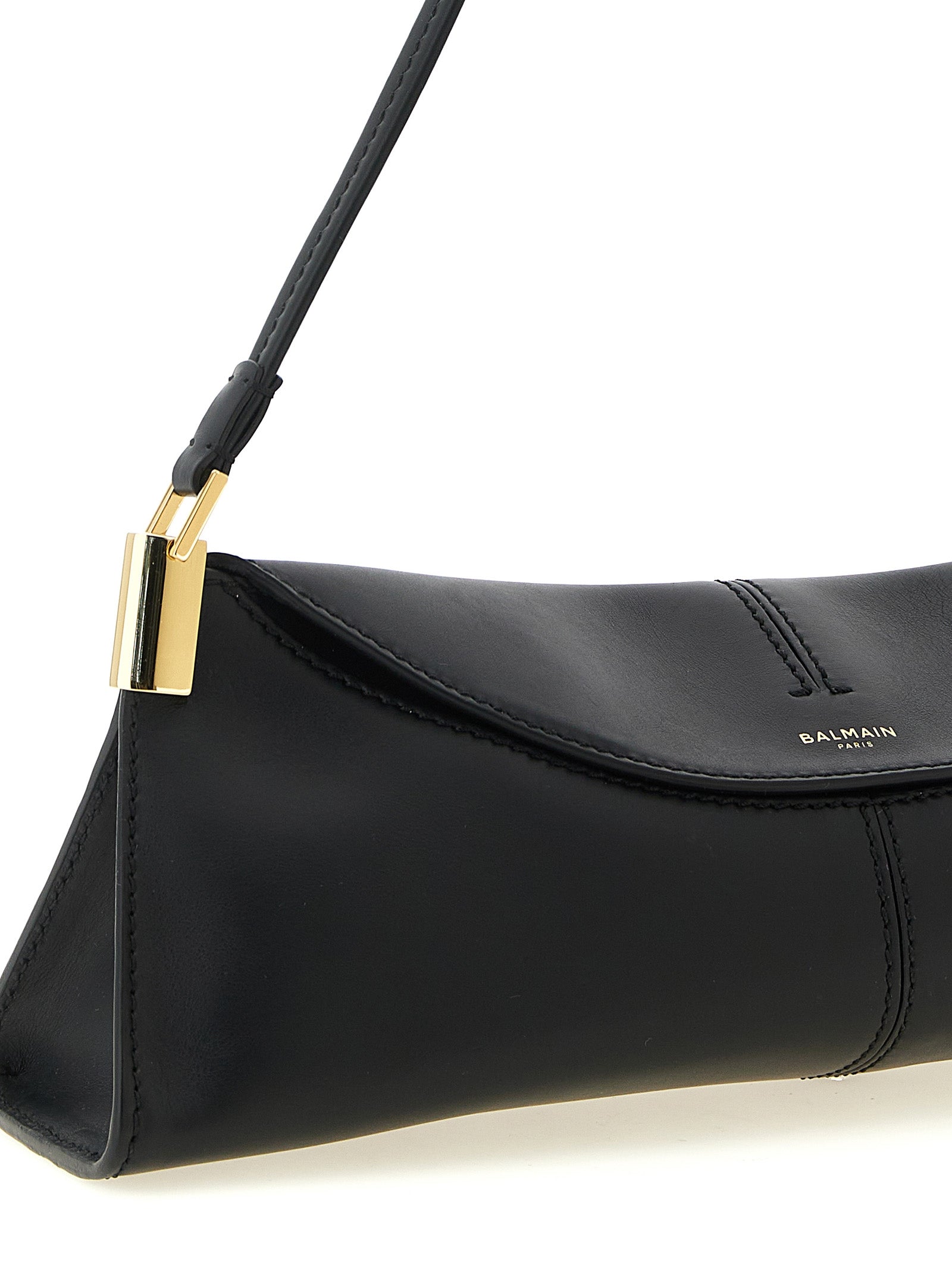 Balmain Black Calfskin Shoulder Women's Bag