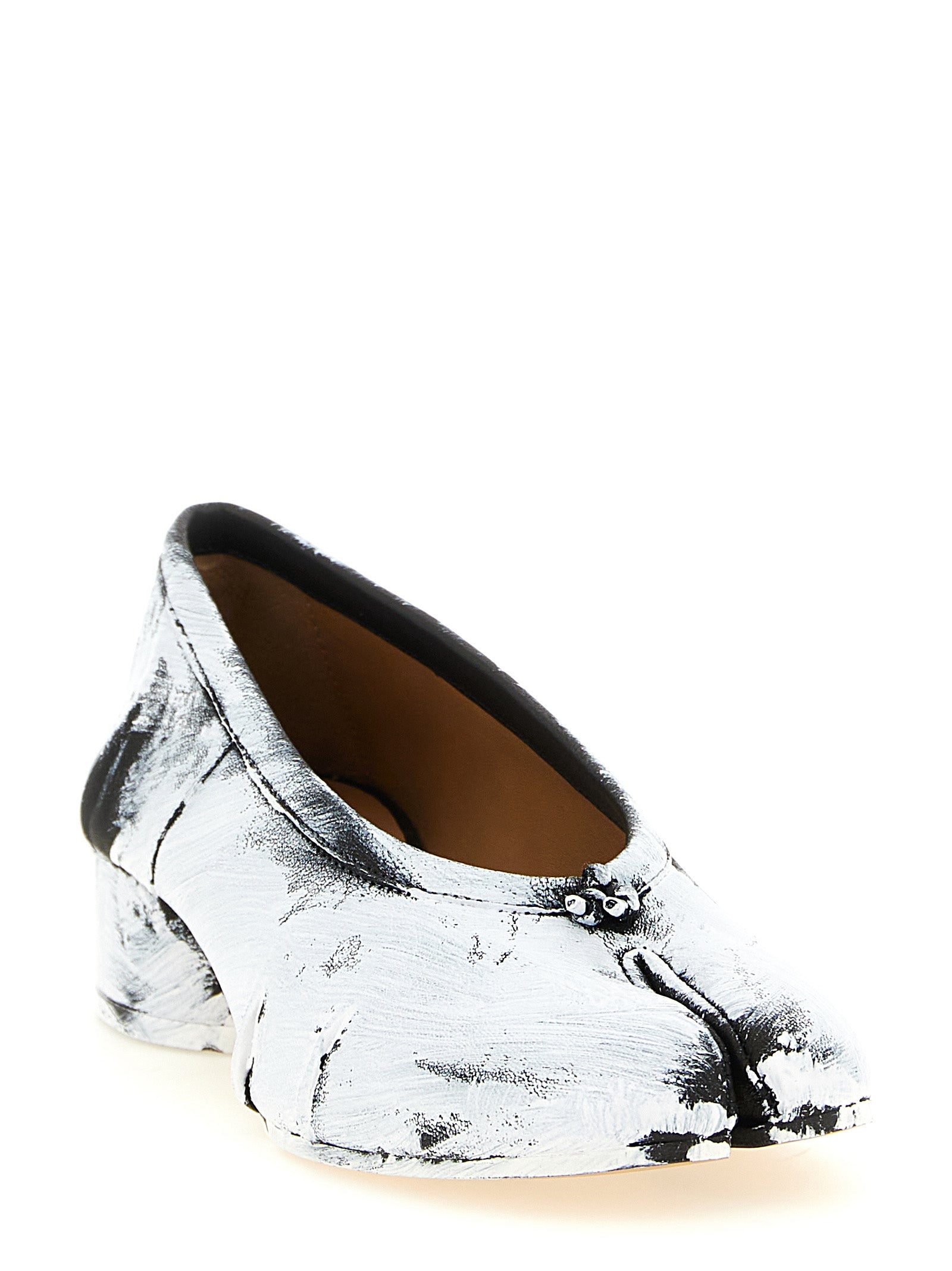 Maison Margiela Bicolor Lambskin Mid Heel Women's Pumps