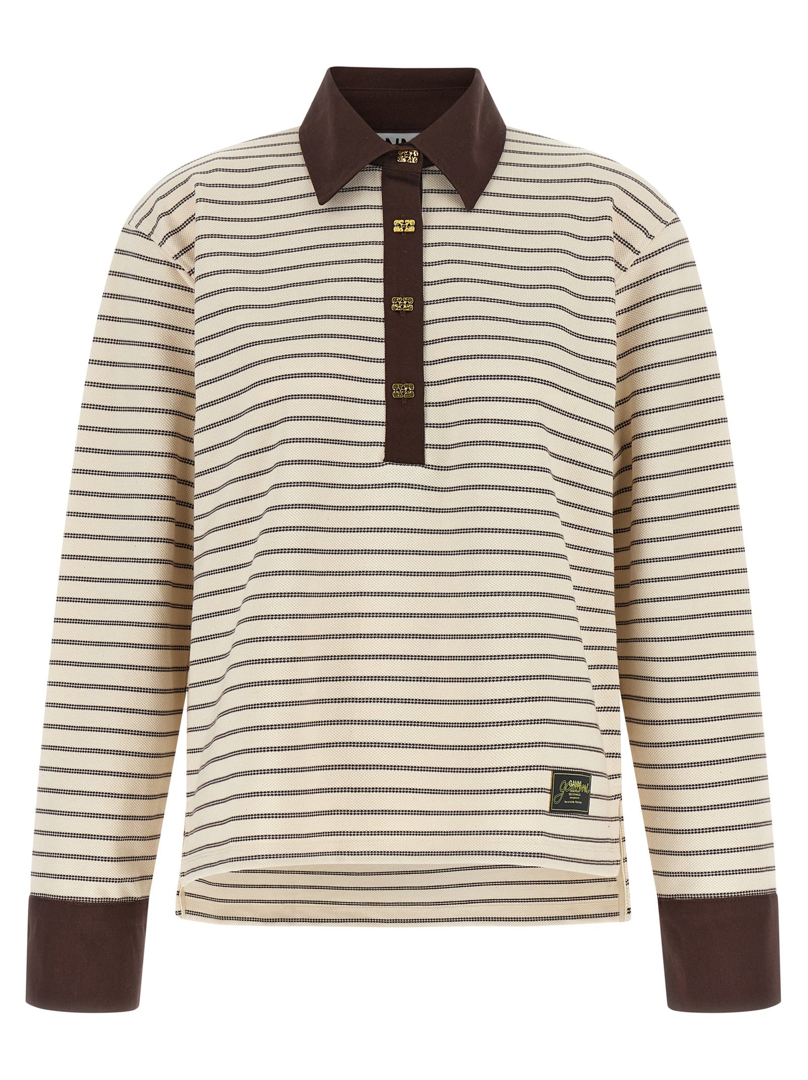 Ganni Brown Cotton Women's Cardigan