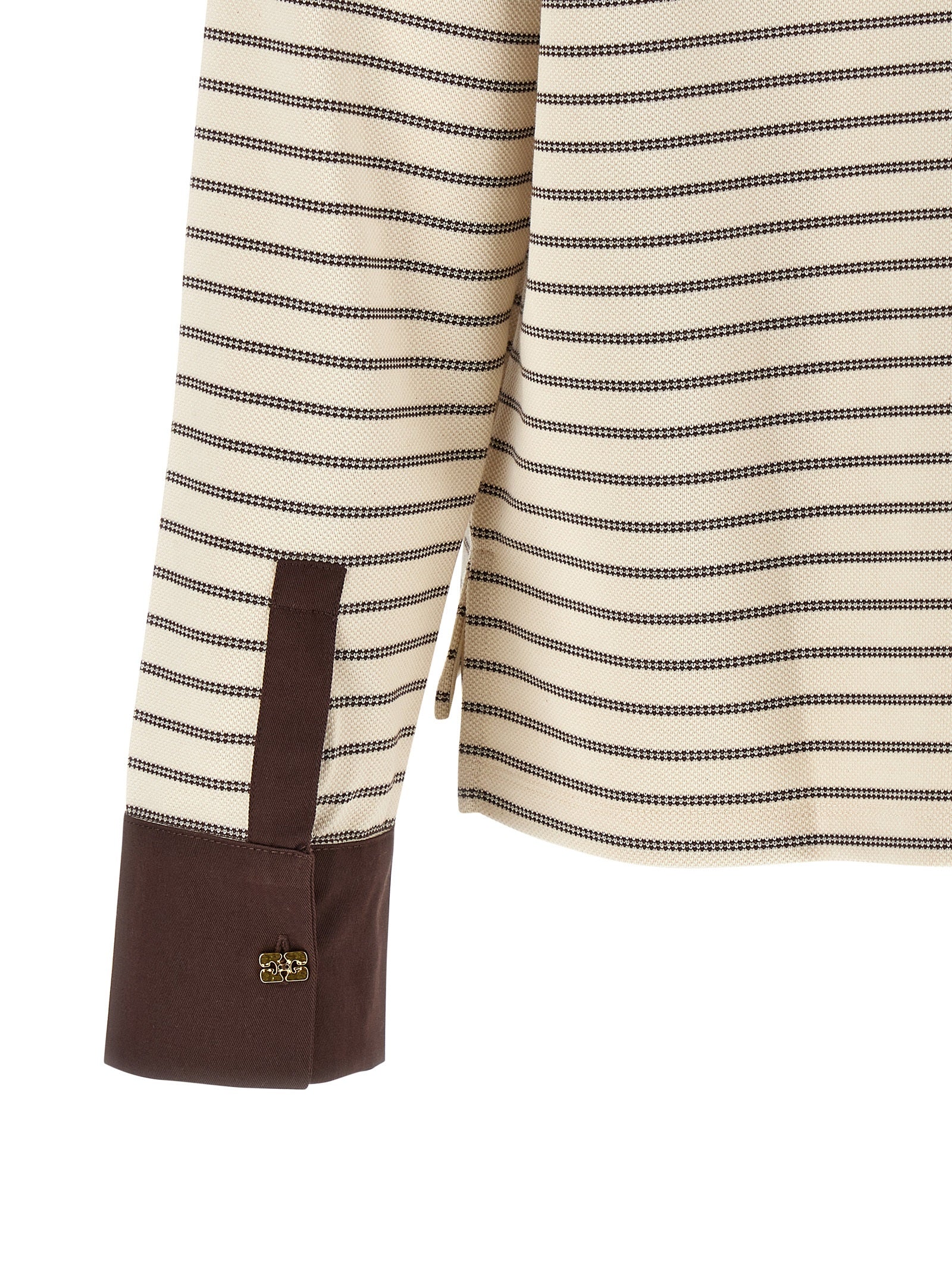 Ganni Brown Cotton Women's Cardigan
