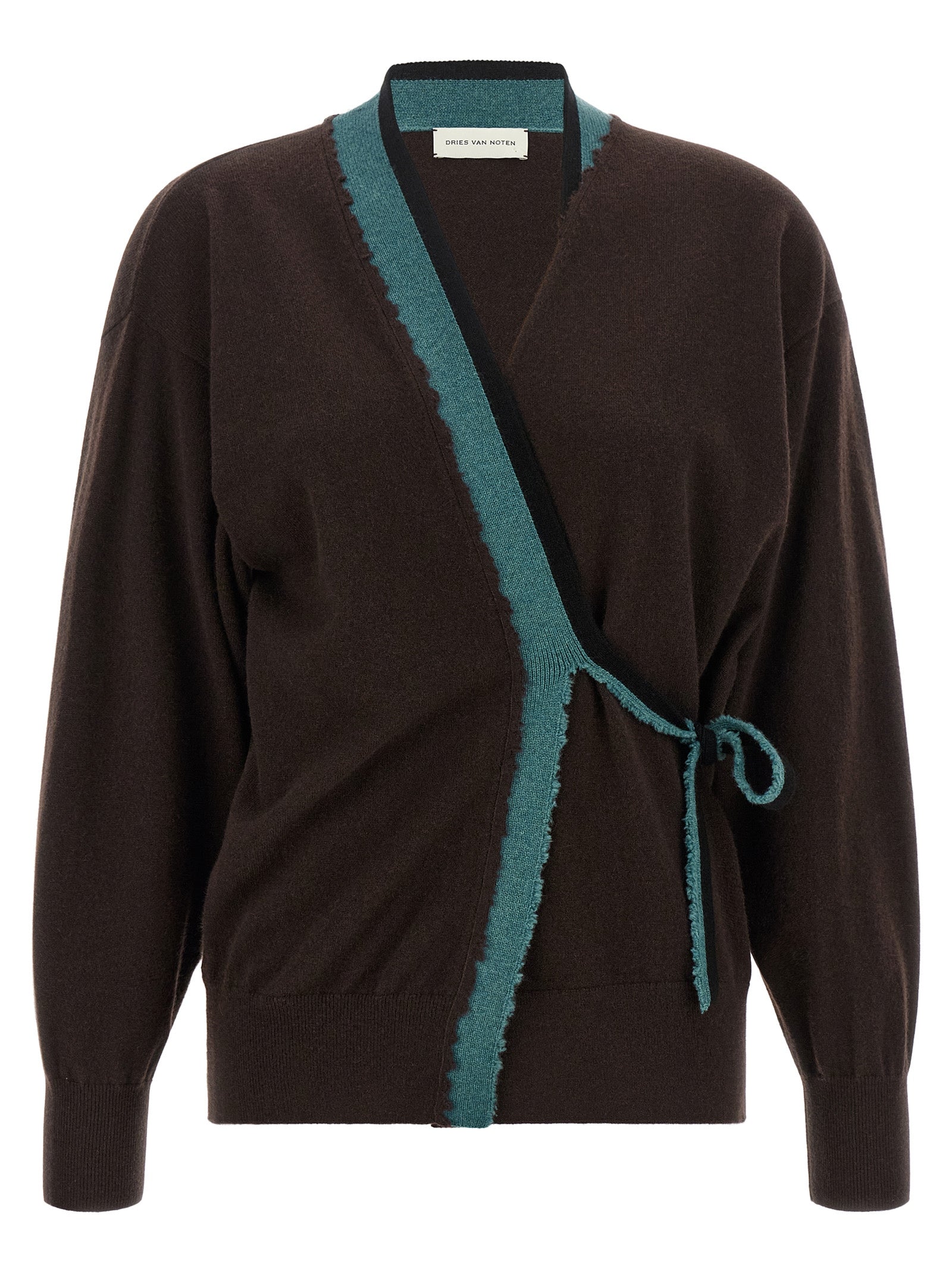 Dries Van Noten Brown Cashmere Women's Cardigan