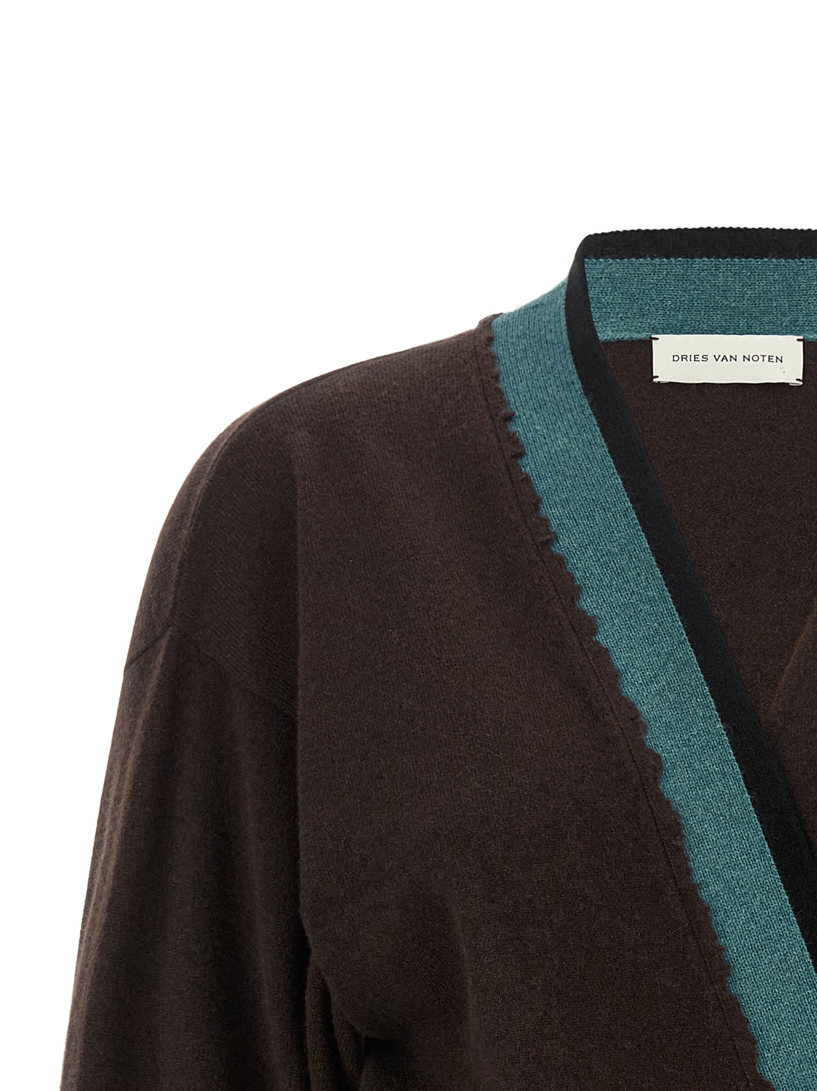 Dries Van Noten Brown Cashmere Women's Cardigan
