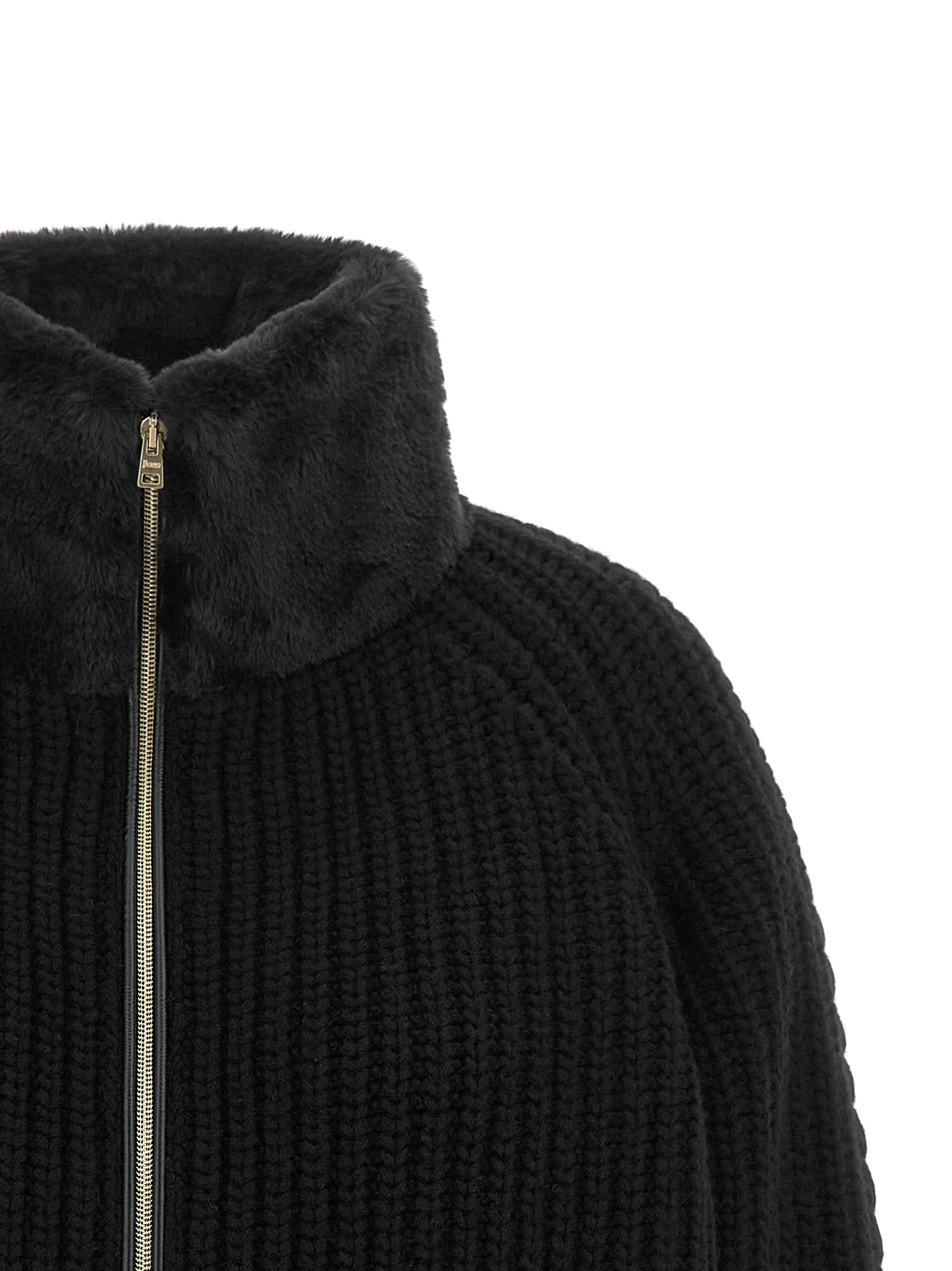 Herno Black Wool Women's Cardigan