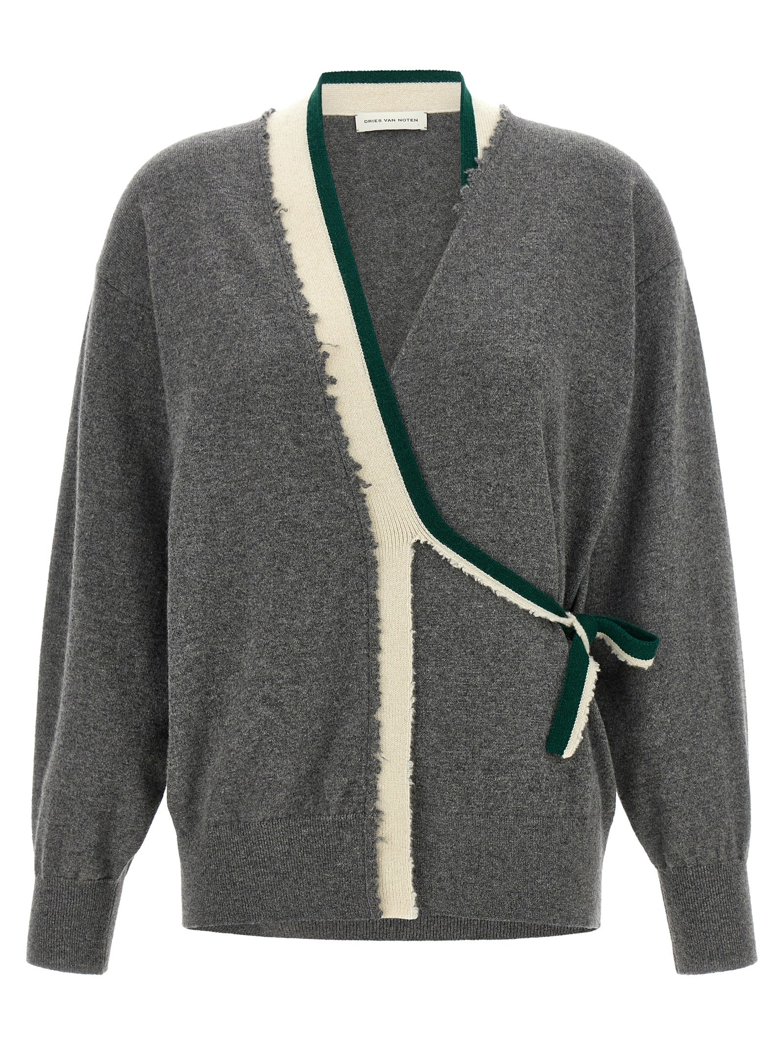 Dries Van Noten Gray Cashmere Women's Cardigan
