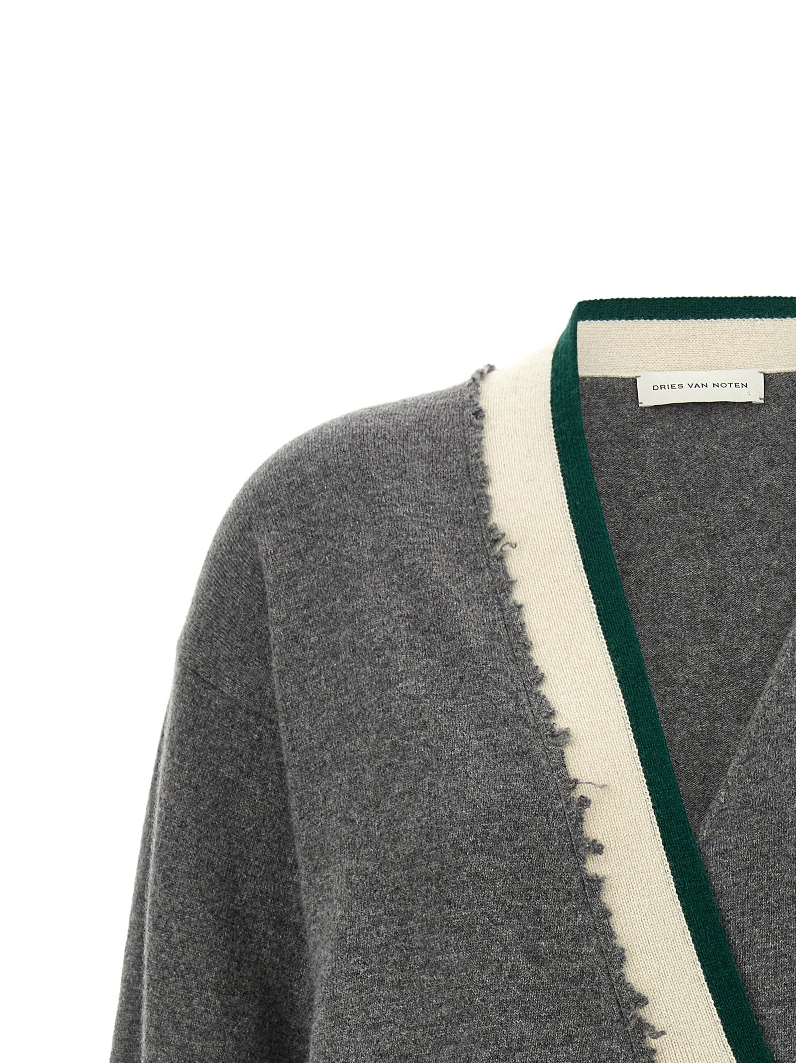 Dries Van Noten Gray Cashmere Women's Cardigan