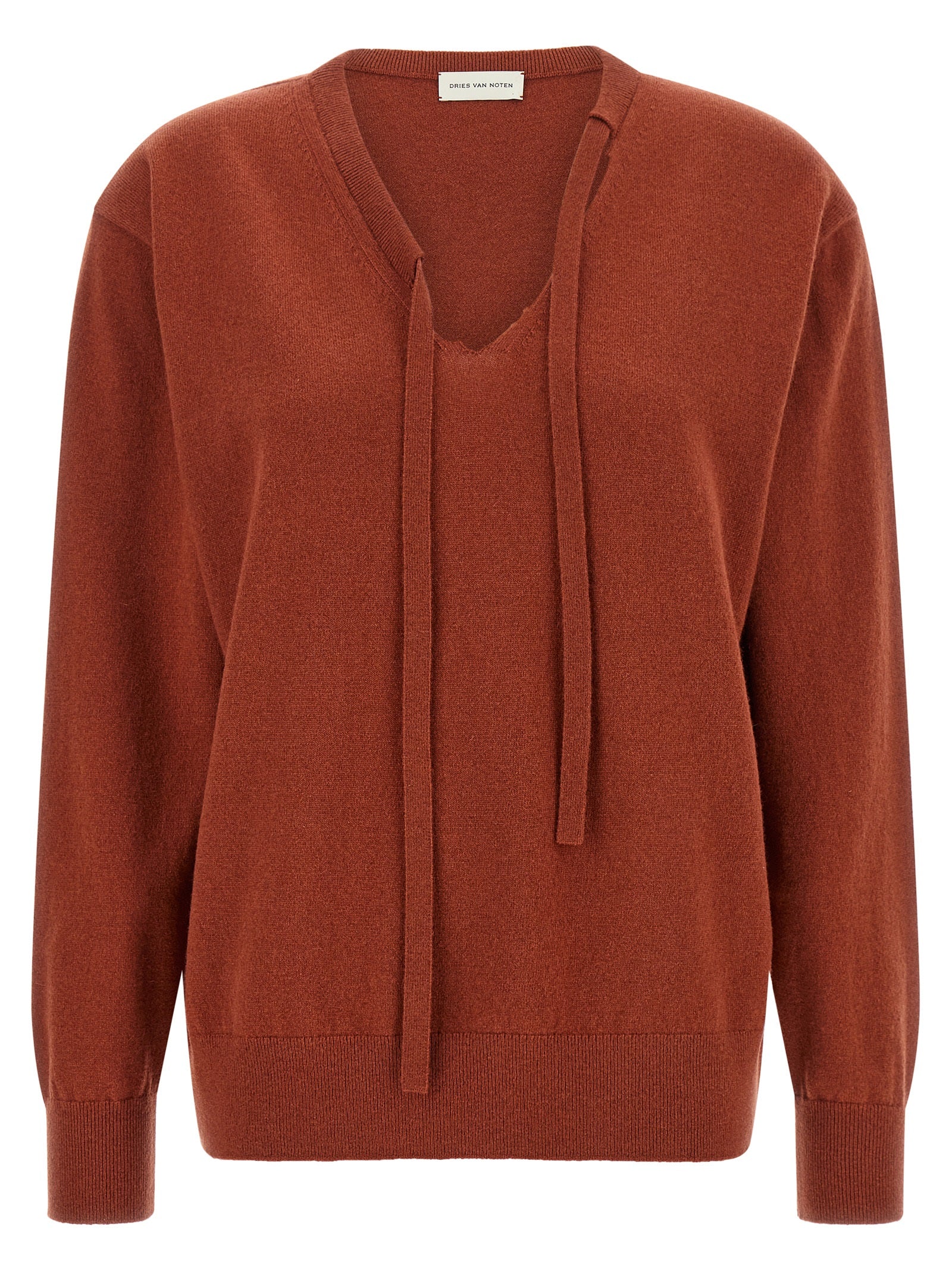 Dries Van Noten Red Cashmere Women's Cardigan