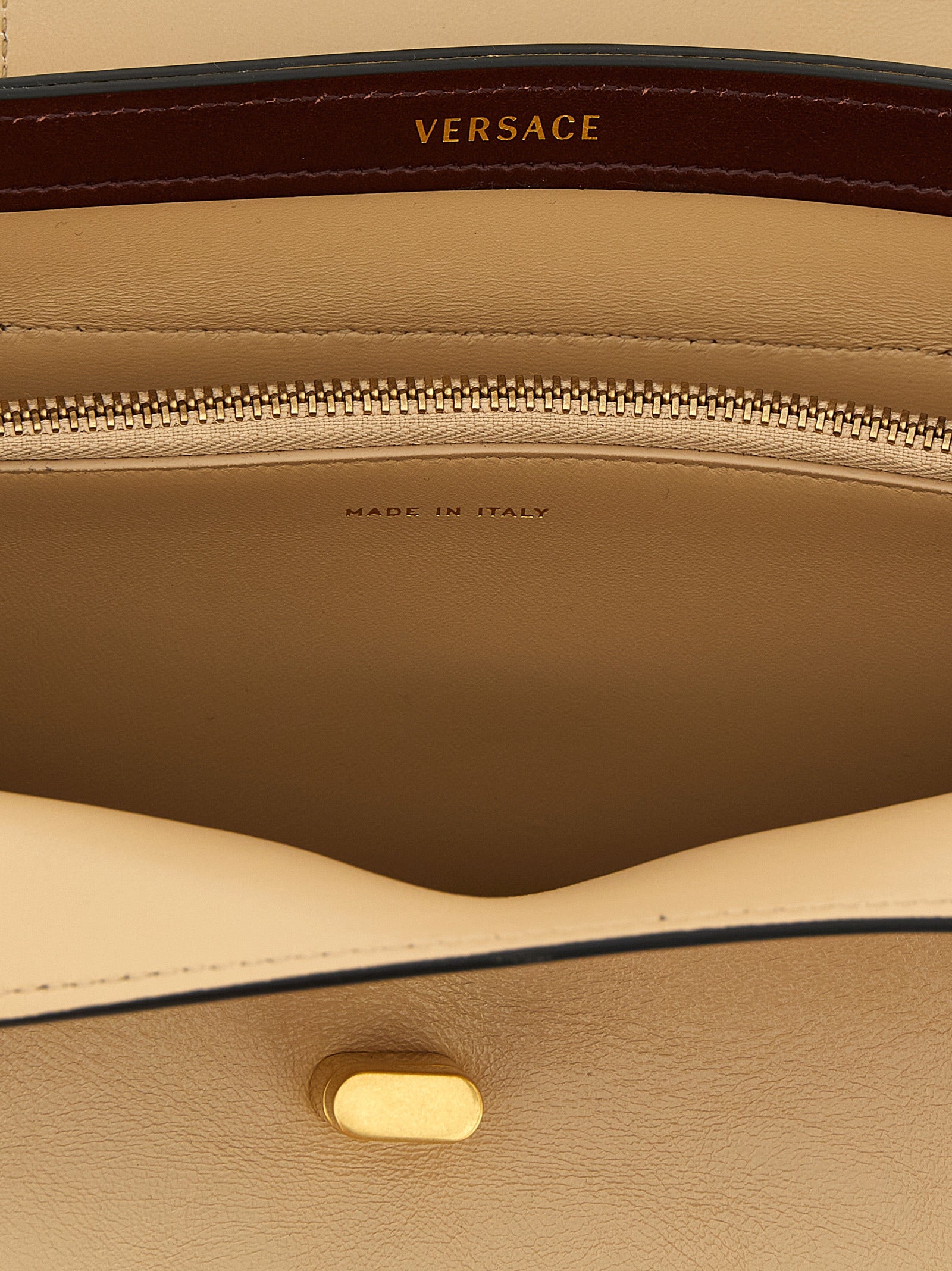 Versace Beige Calfskin Shoulder Women's Bag