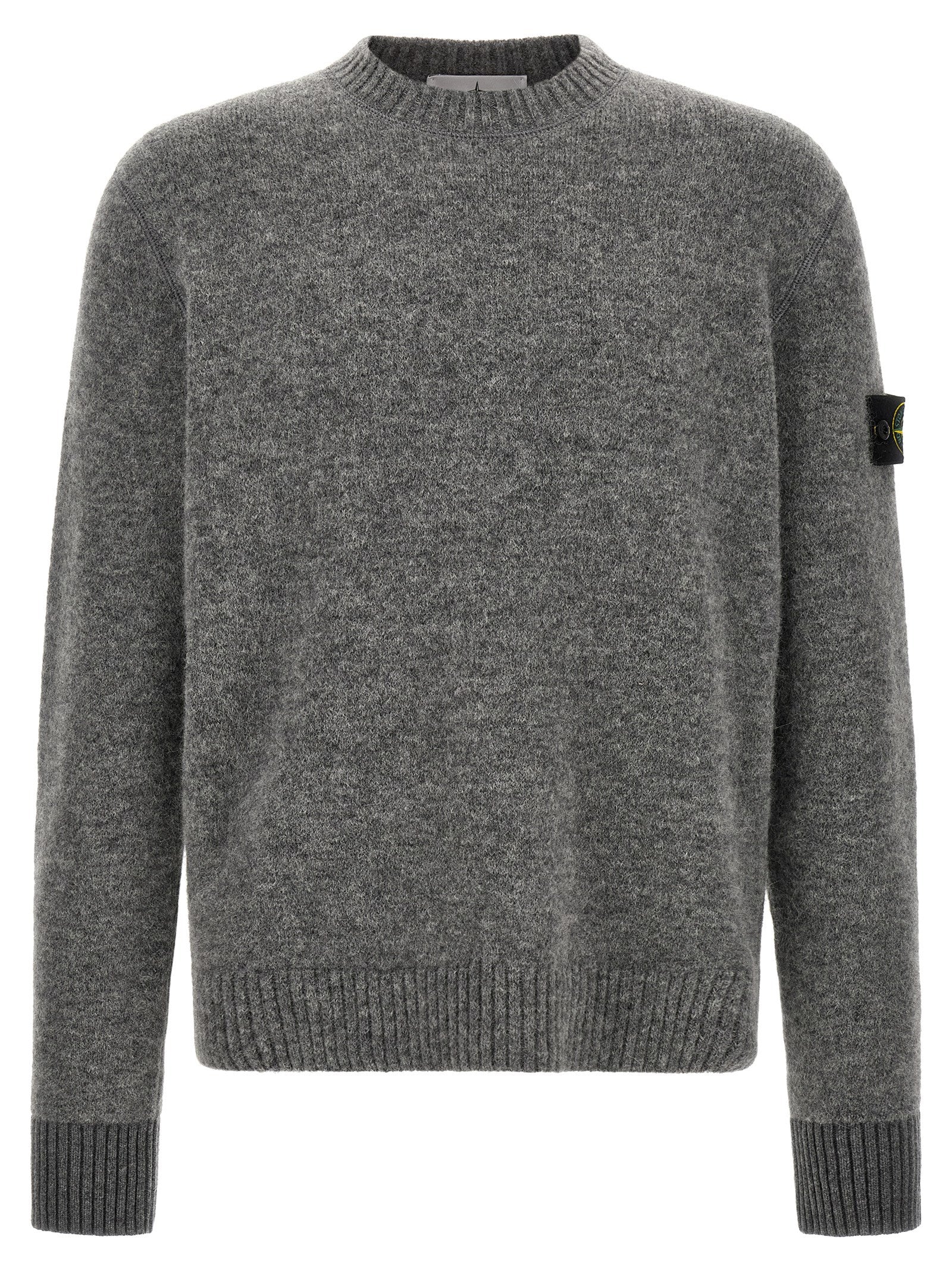 Stone Island Gray Wool Men's Cardigan