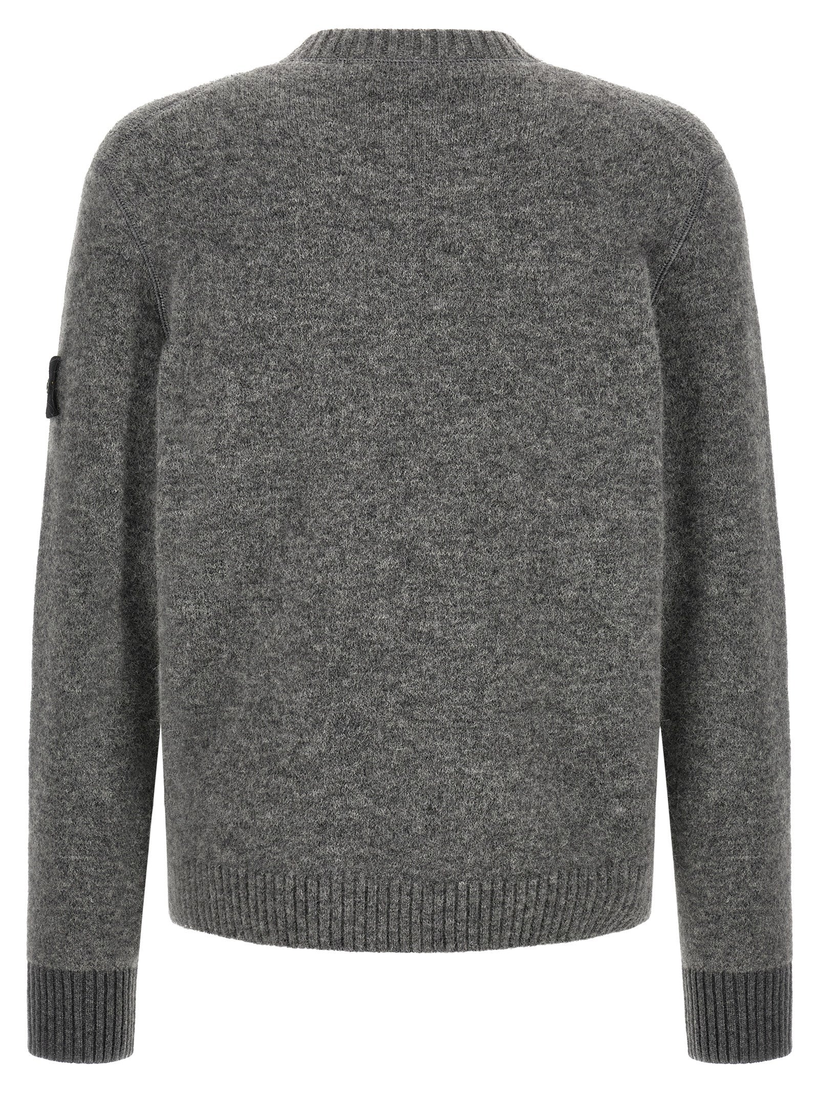 Stone Island Gray Wool Men's Cardigan