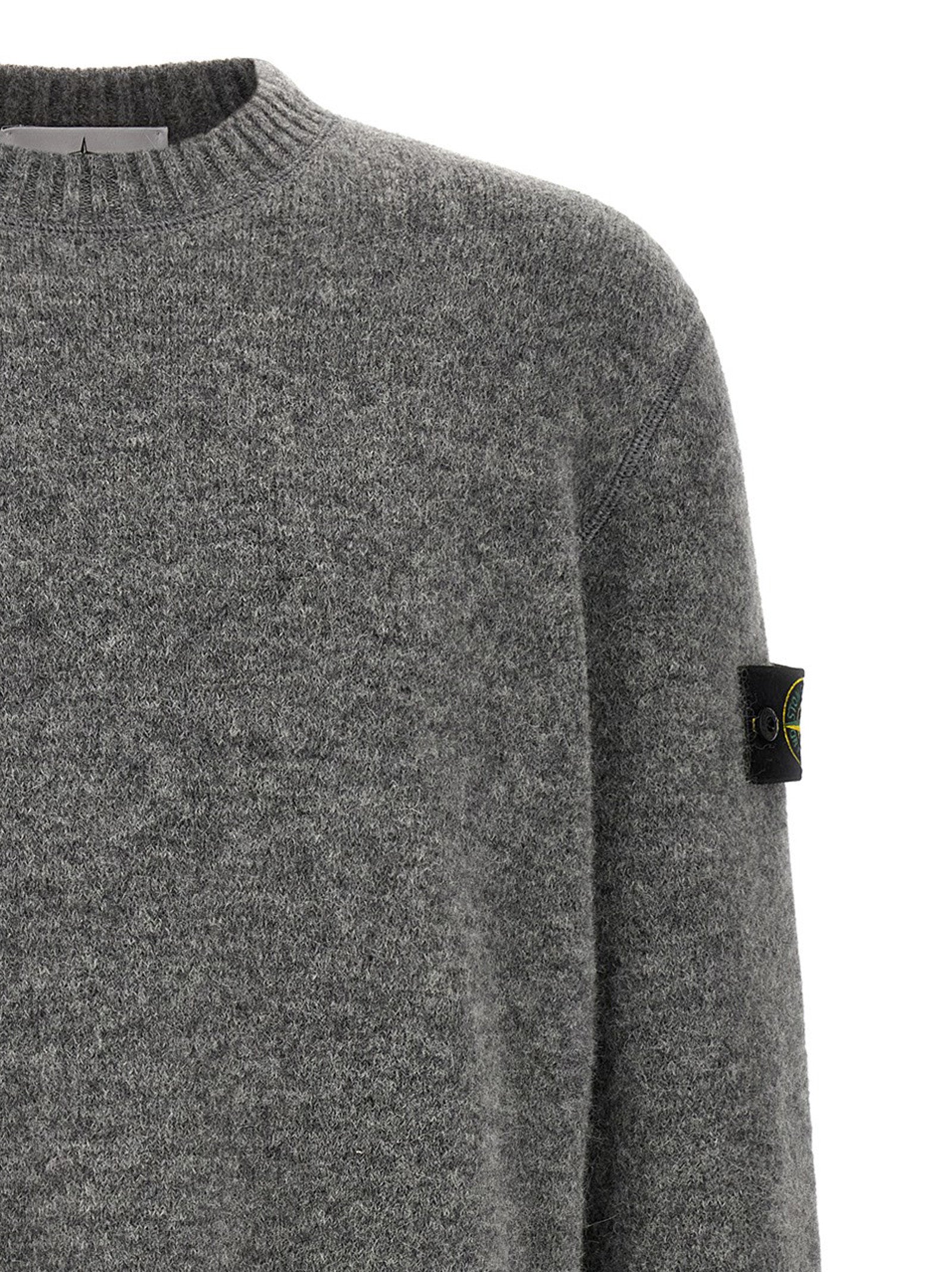 Stone Island Gray Wool Men's Cardigan