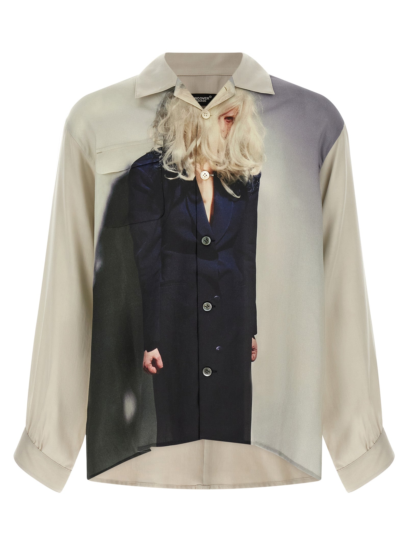 Undercover Beige Rayon Men's Blouse