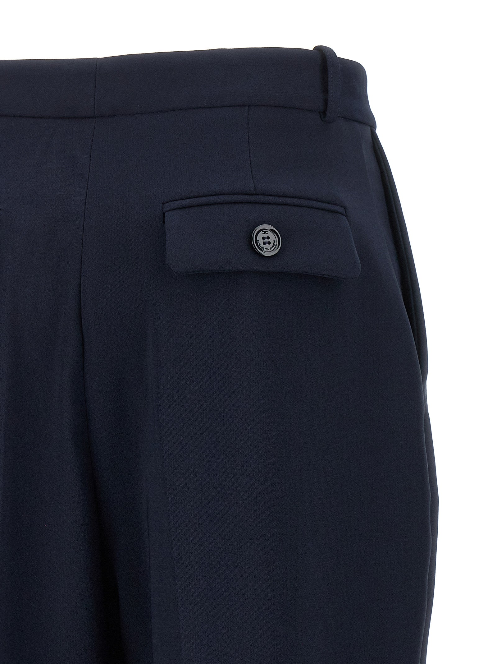 Elisabetta Franchi Blue Polyester Dress Women's Pants
